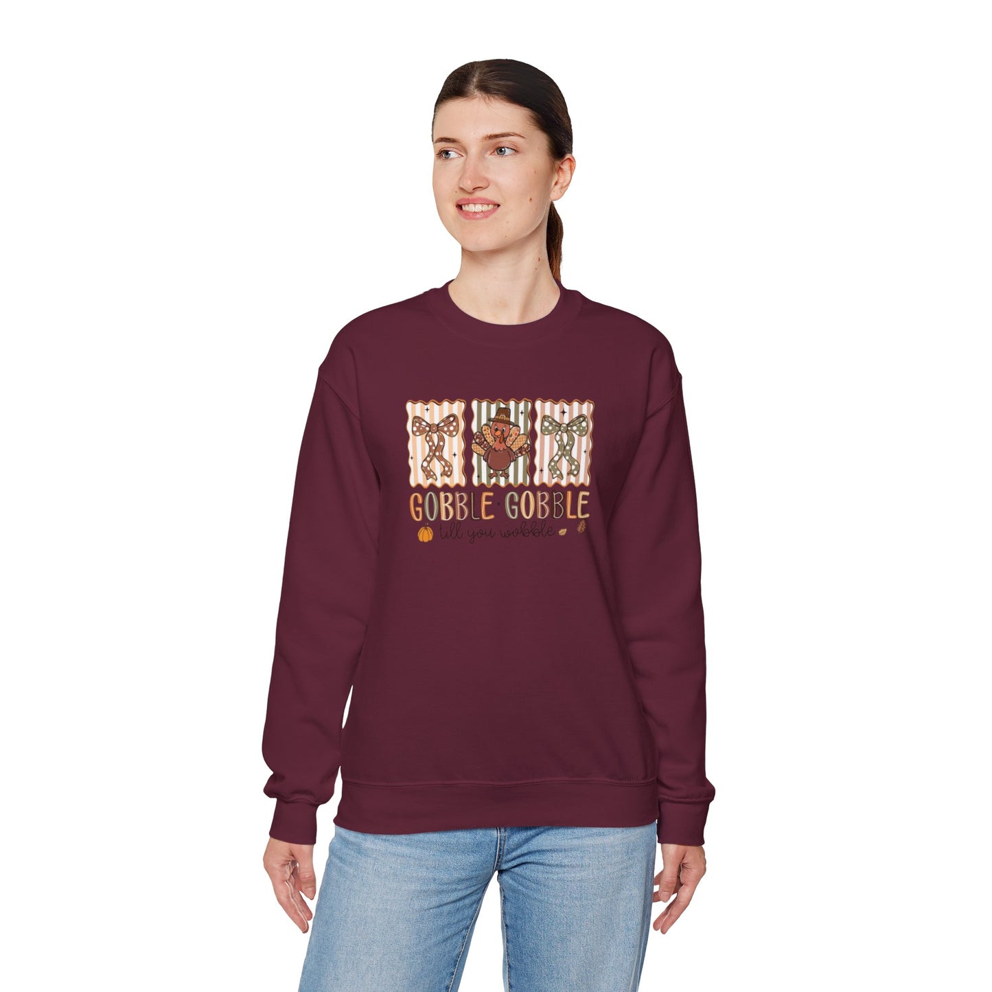 Gobble, Gobble Til You Wobble Heavy Blend™ Crewneck Sweatshirt