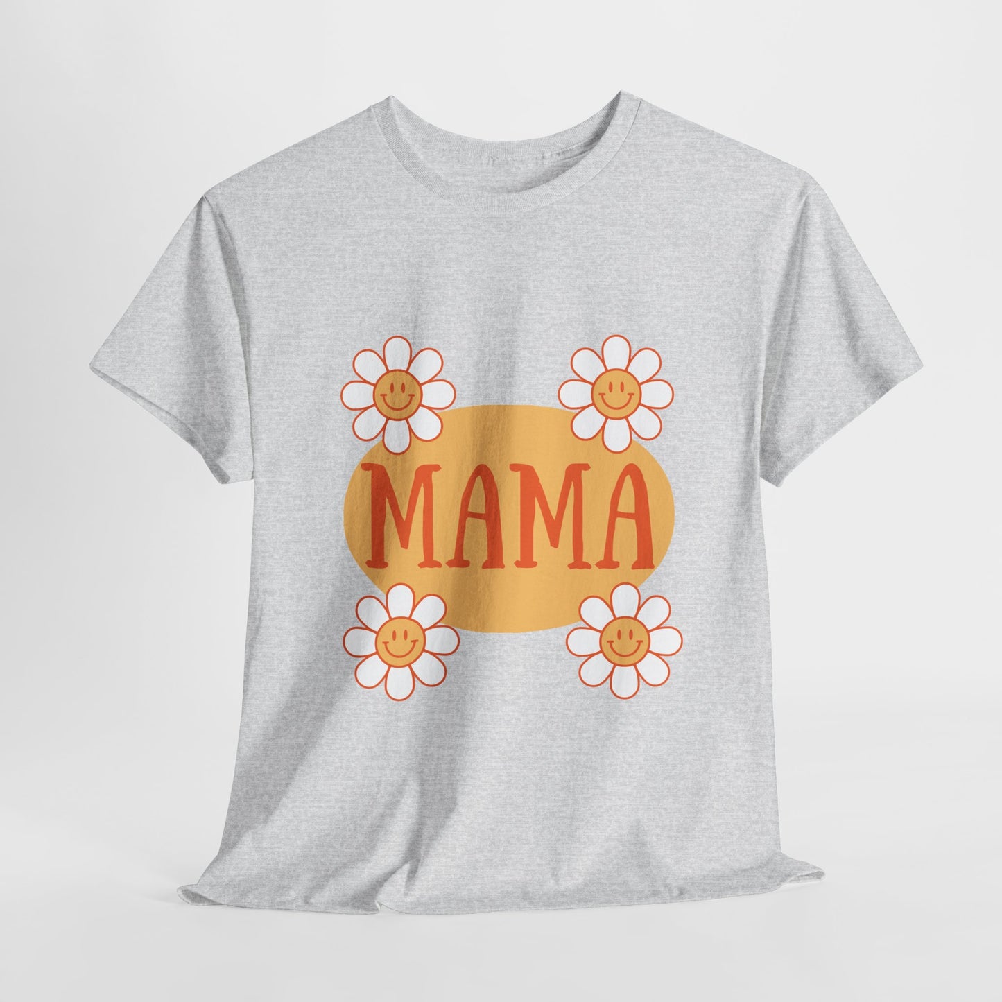 MAMA Retro Flowers Heavy Cotton Tee