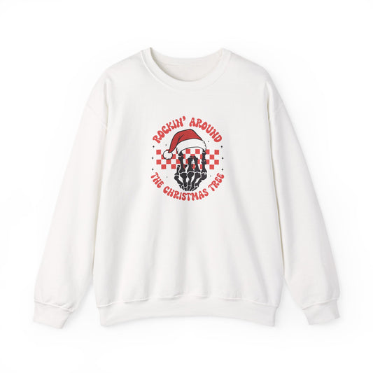 Rockin Around The Christmas Tree Unisex Heavy Blend™ Crewneck Sweatshirt