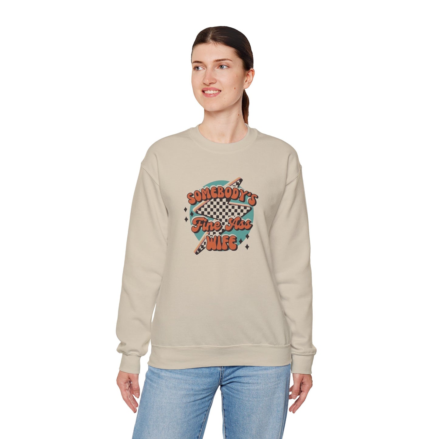 Somebody's Fine A** Wife Heavy Blend™ Crewneck Sweatshirt