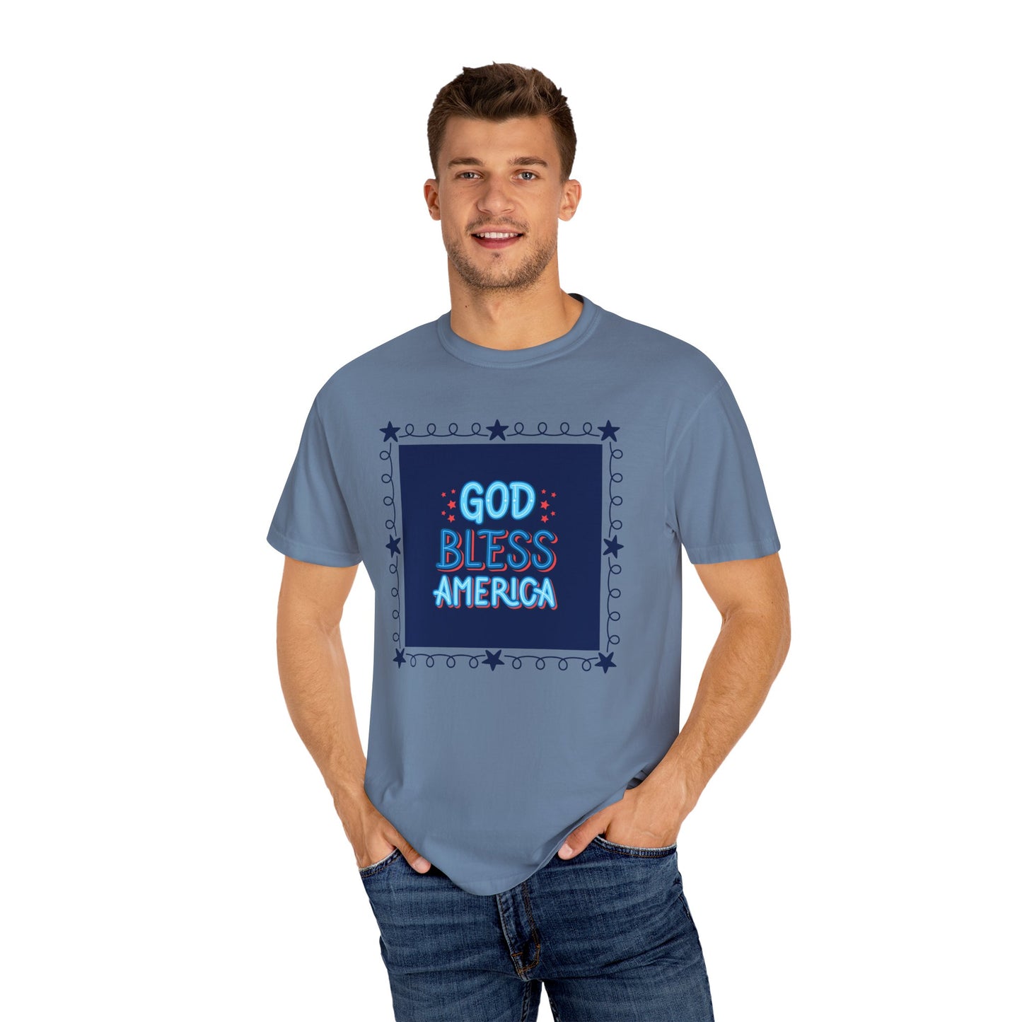 4th of July Unisex Garment-Dyed T-shirt