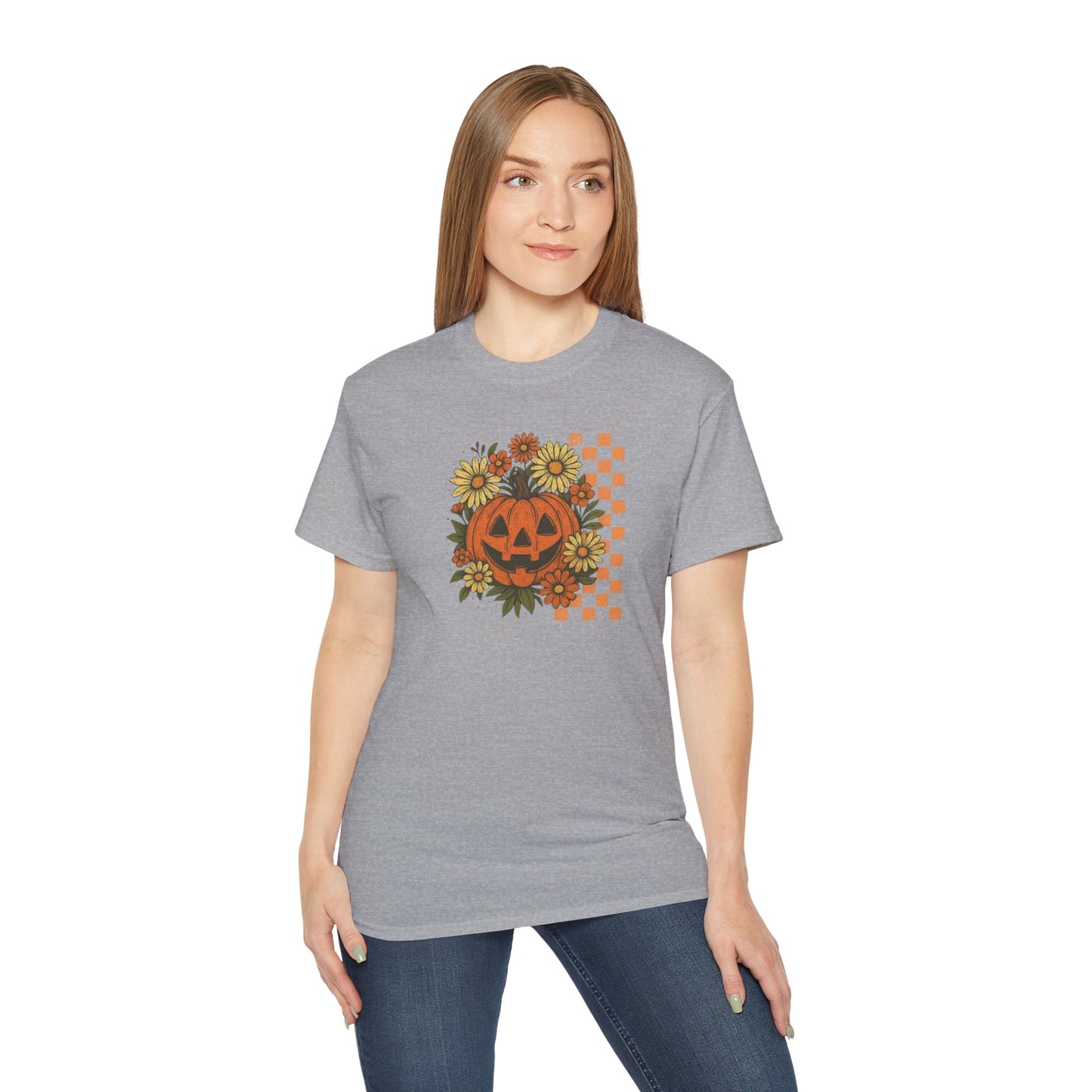Checkered Jack O' Lantern Ultra Cotton Tee