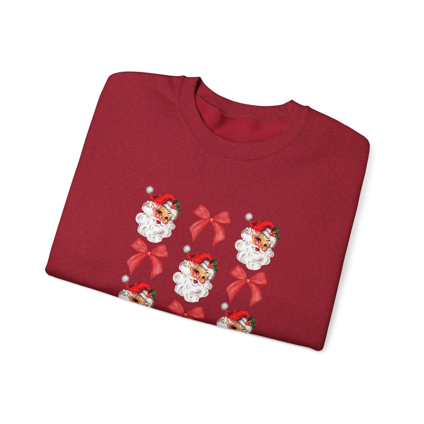 Christmas Bows & Santa Unisex Heavy Blend™ Crewneck Sweatshirt