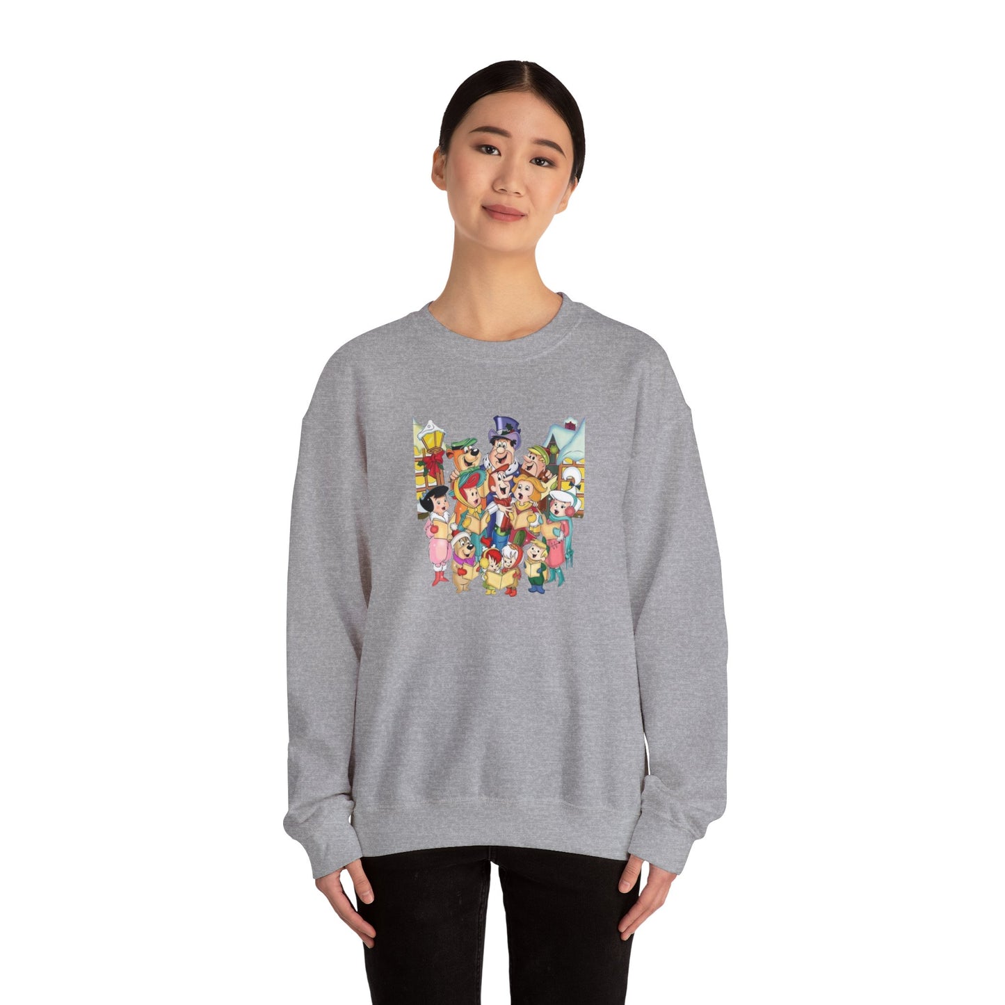 Vintage Cartoon Christmas Unisex Heavy Blend™ Crewneck Sweatshirt