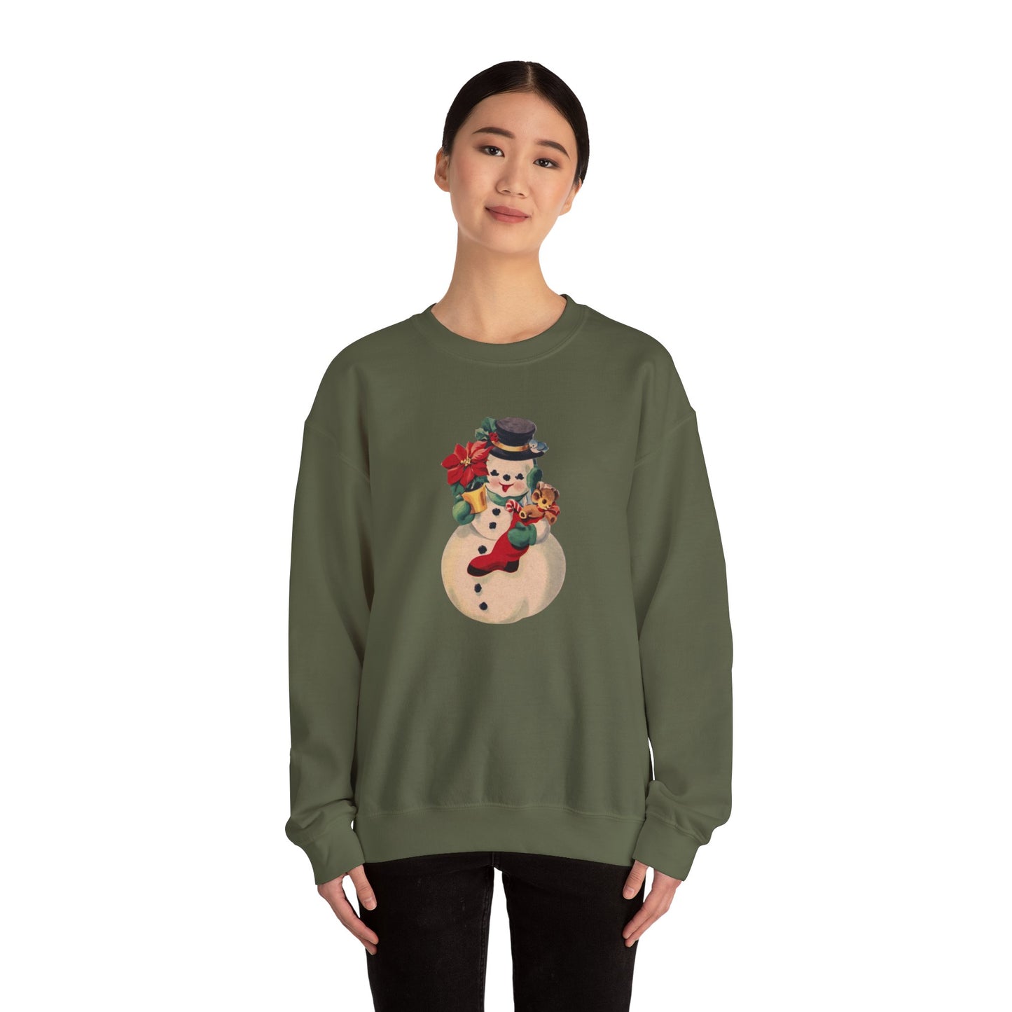 Vintage Snowman Unisex Heavy Blend™ Crewneck Sweatshirt