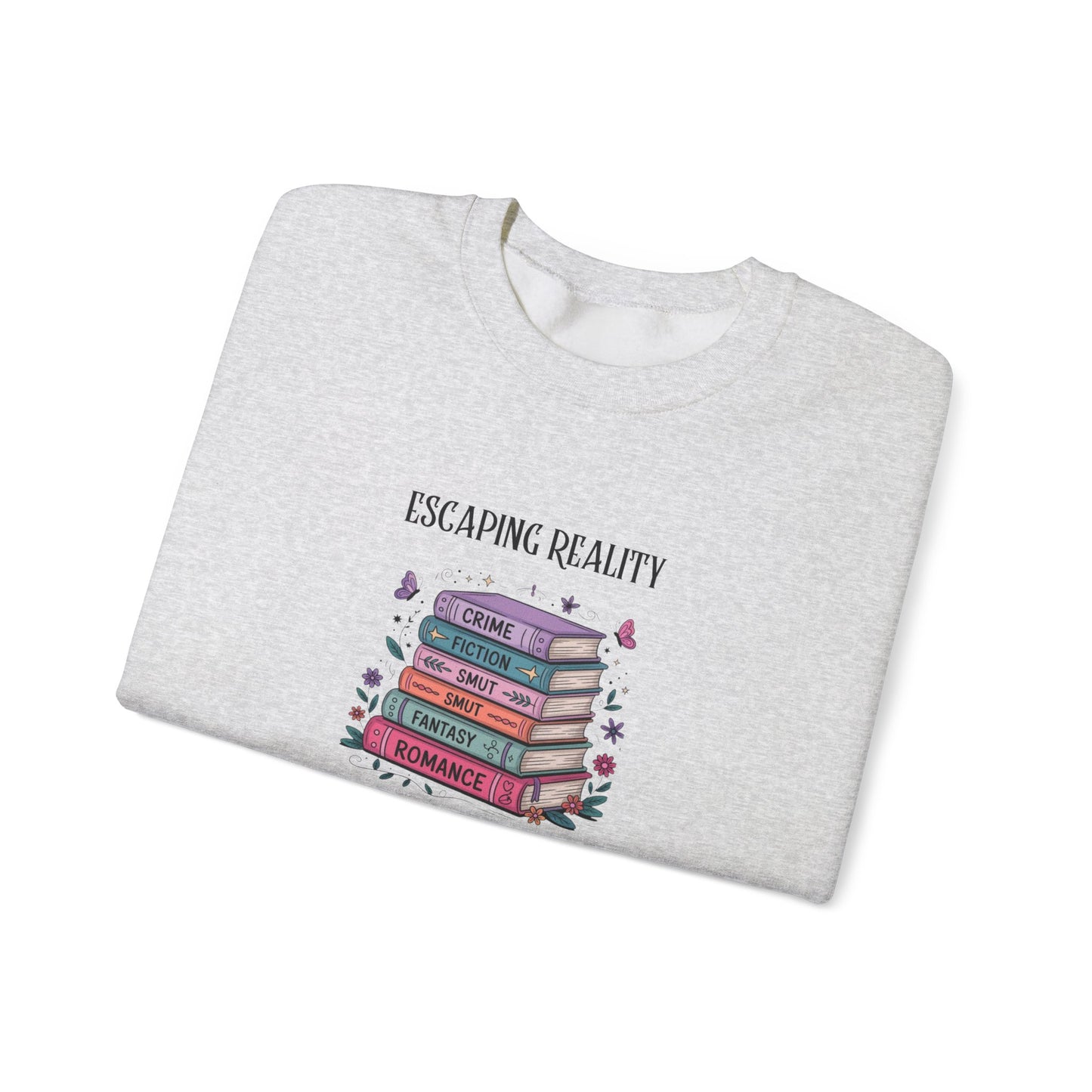 Escaping Reality One Page At A Time Heavy Blend™ Crewneck Sweatshirt