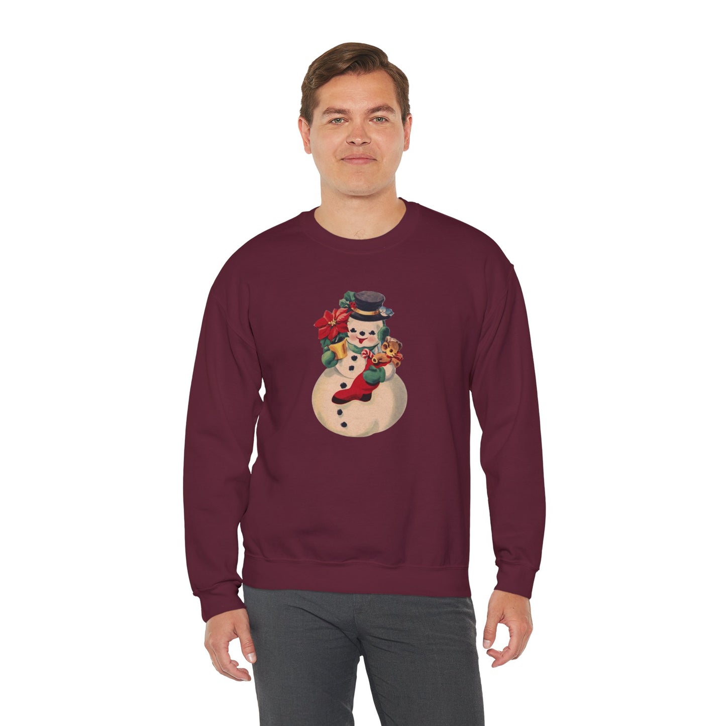 Vintage Snowman Unisex Heavy Blend™ Crewneck Sweatshirt