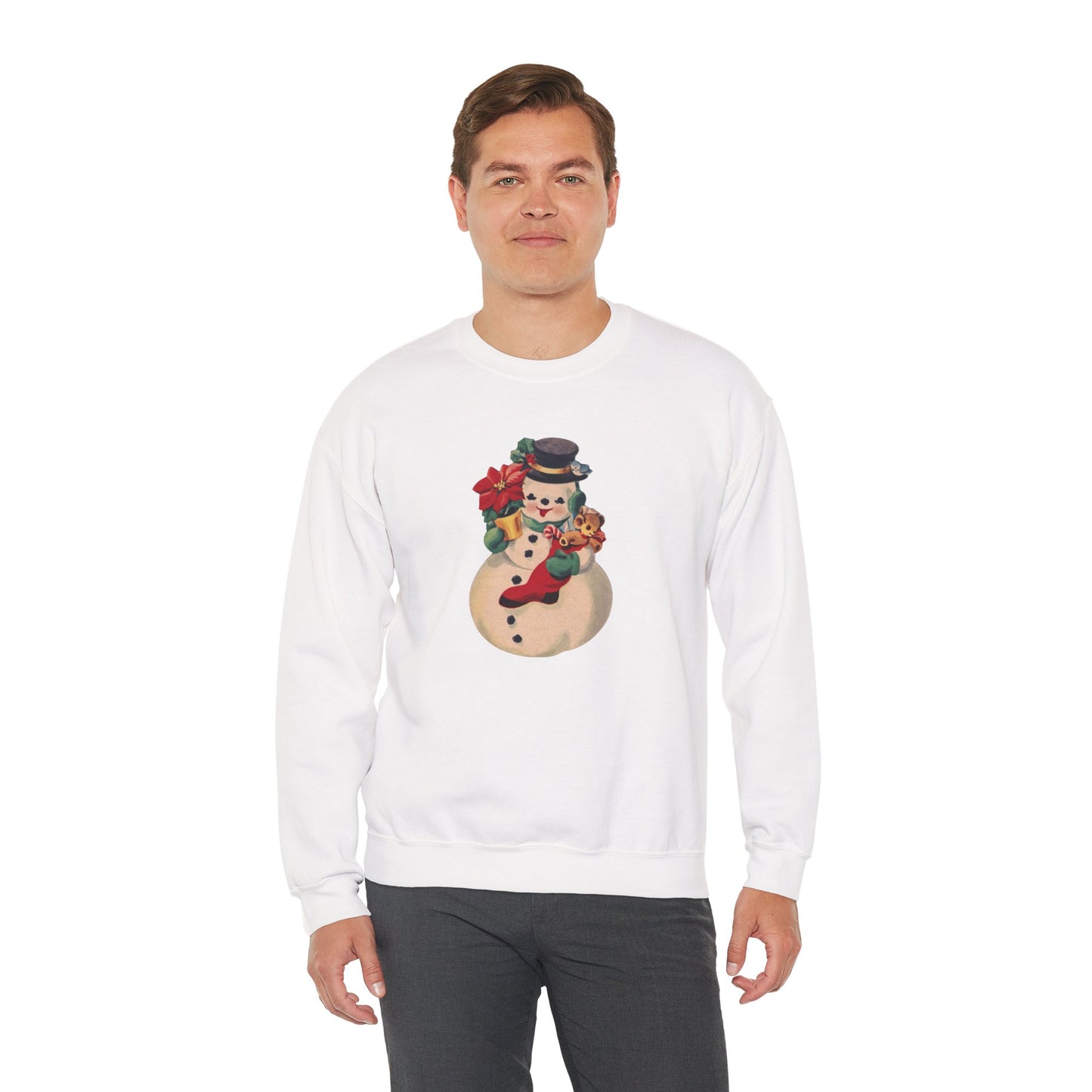 Vintage Snowman Unisex Heavy Blend™ Crewneck Sweatshirt