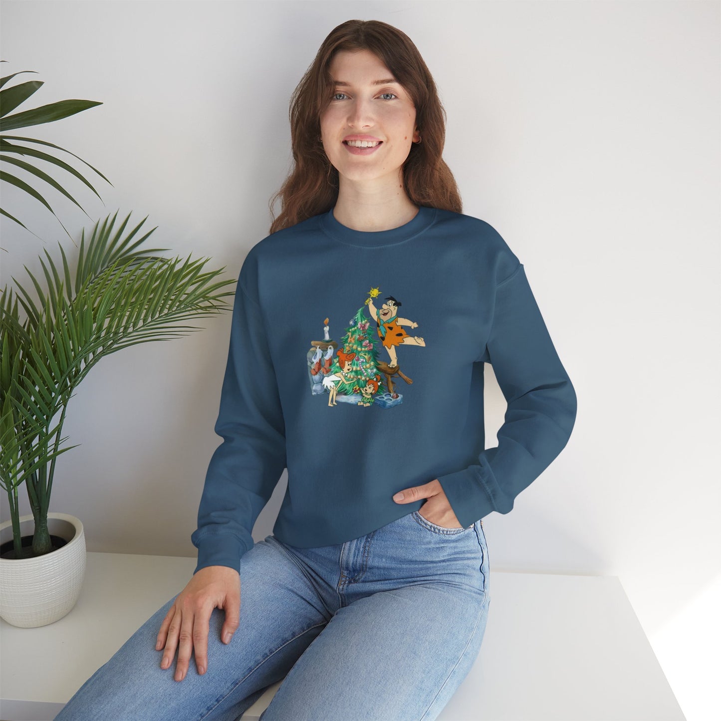 Flinstones Christmas Unisex Heavy Blend™ Crewneck Sweatshirt