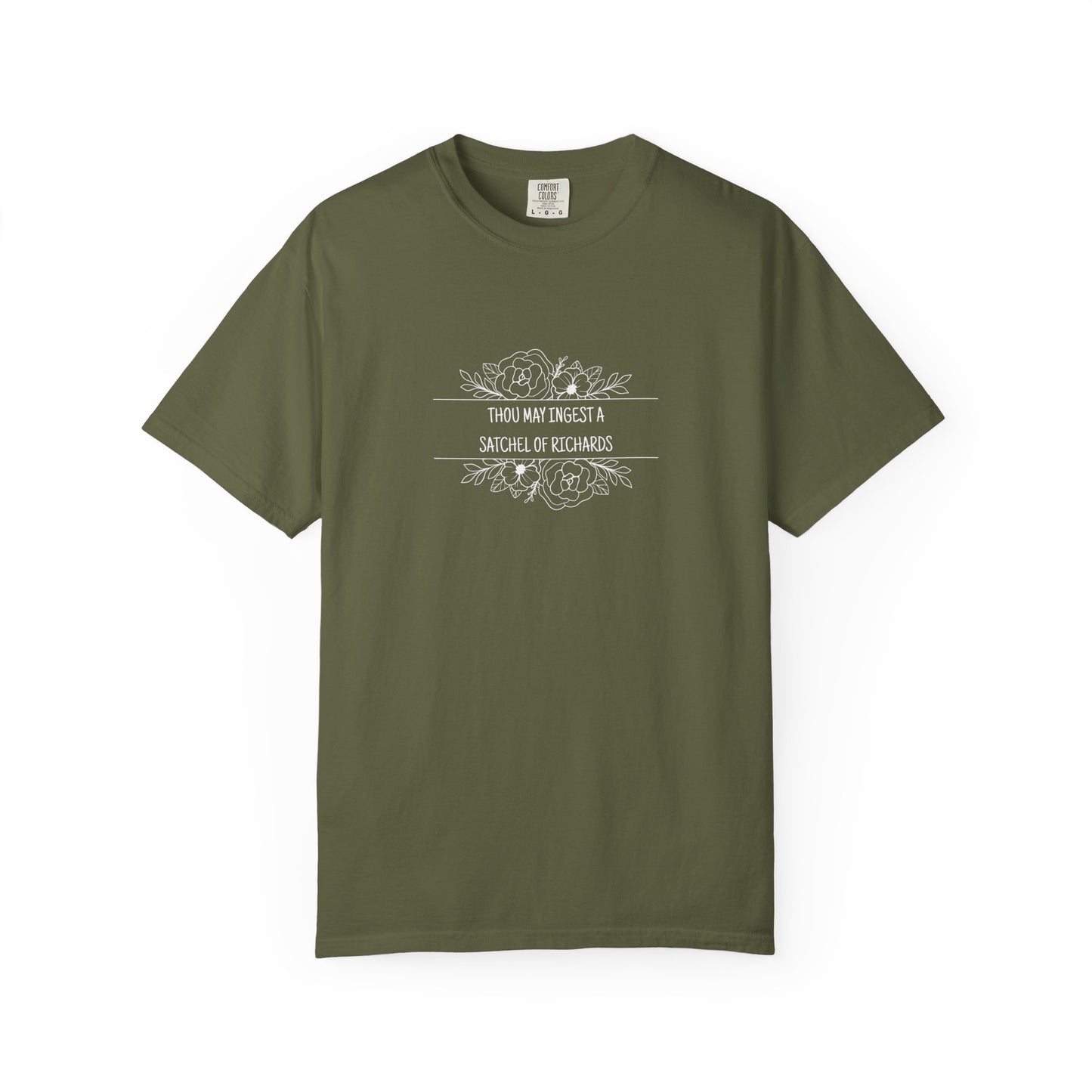 Thou May Ingest A Satchel of Richards Unisex Garment-Dyed T-shirt