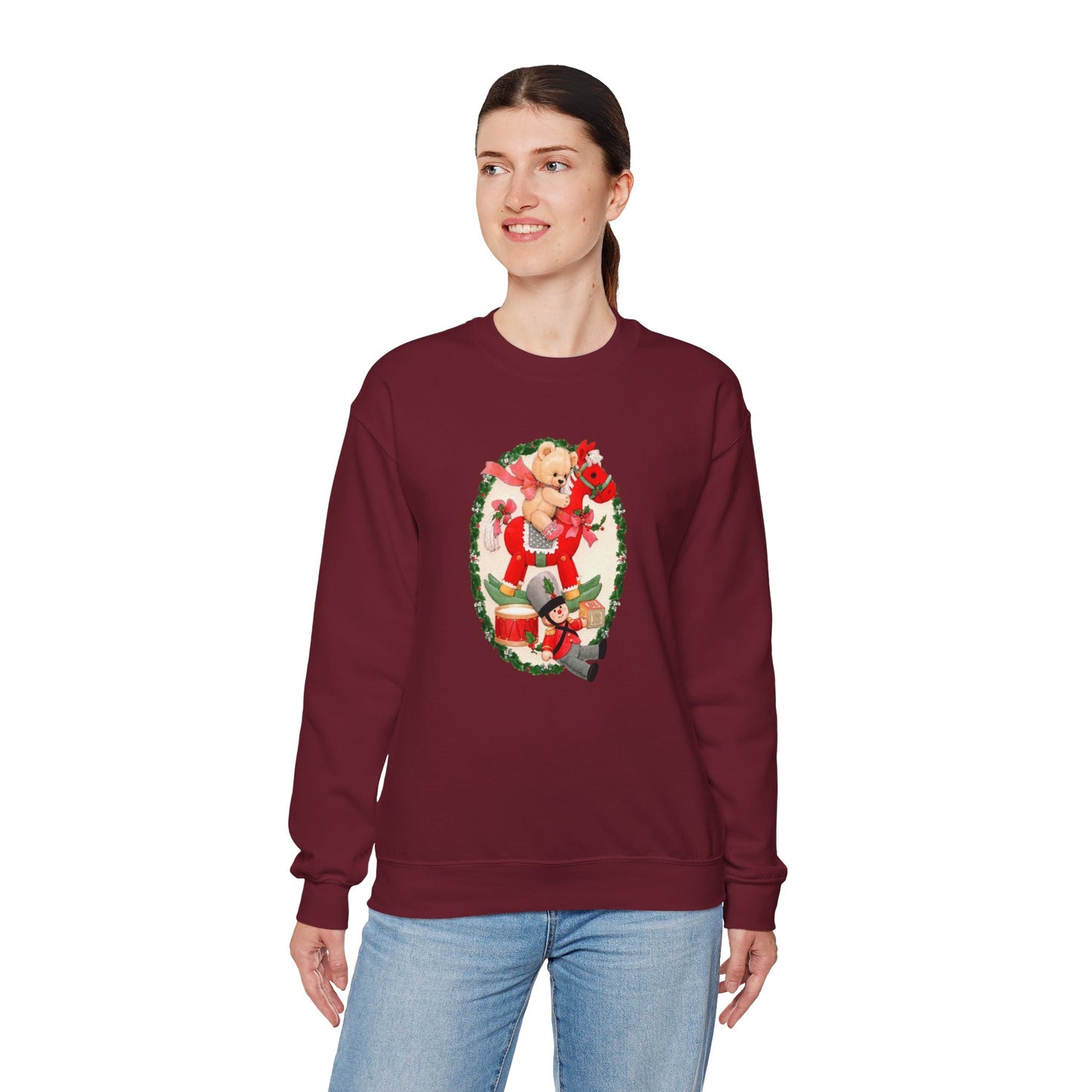 Vintage Christmas Toys Unisex Heavy Blend™ Crewneck Sweatshirt