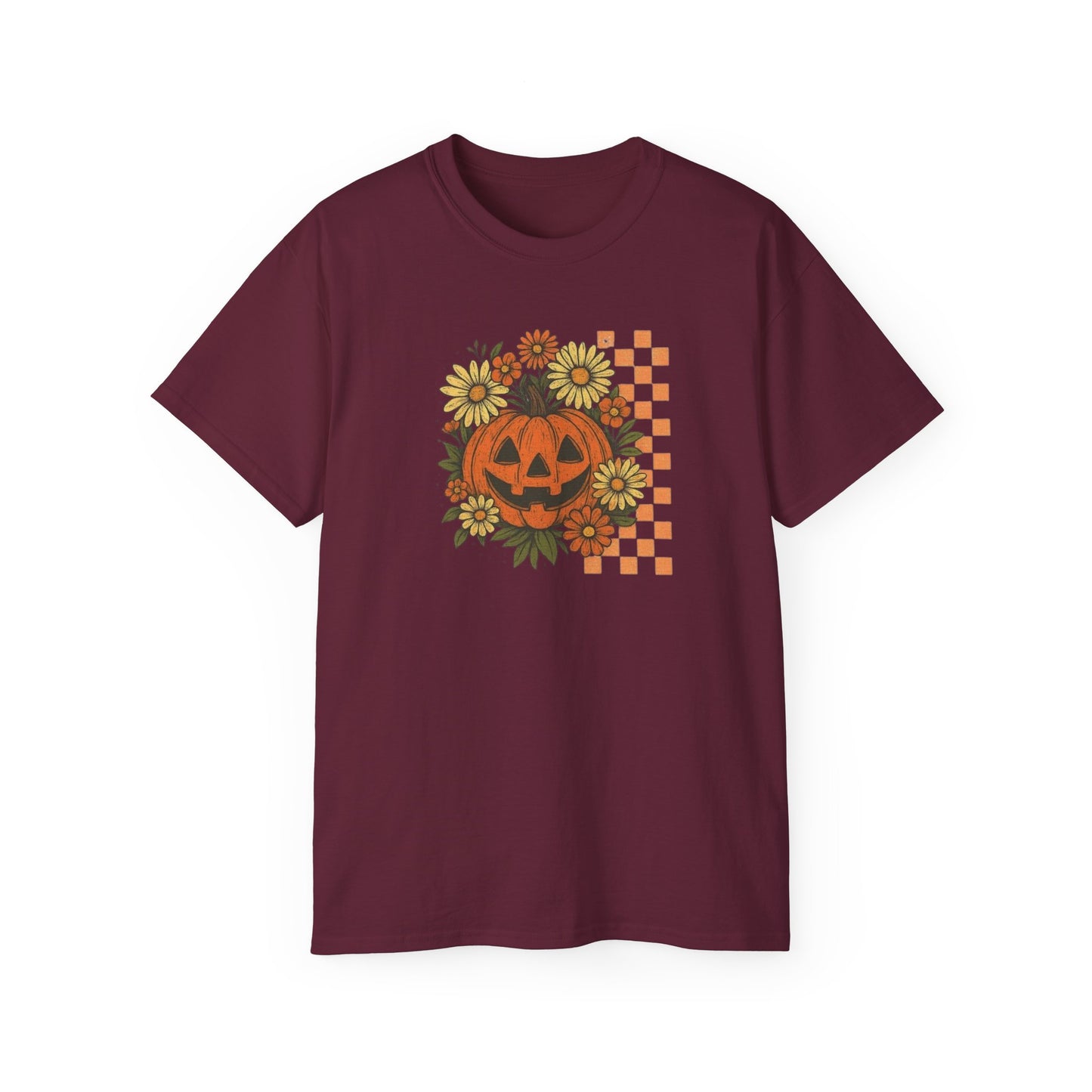 Checkered Jack O' Lantern Ultra Cotton Tee