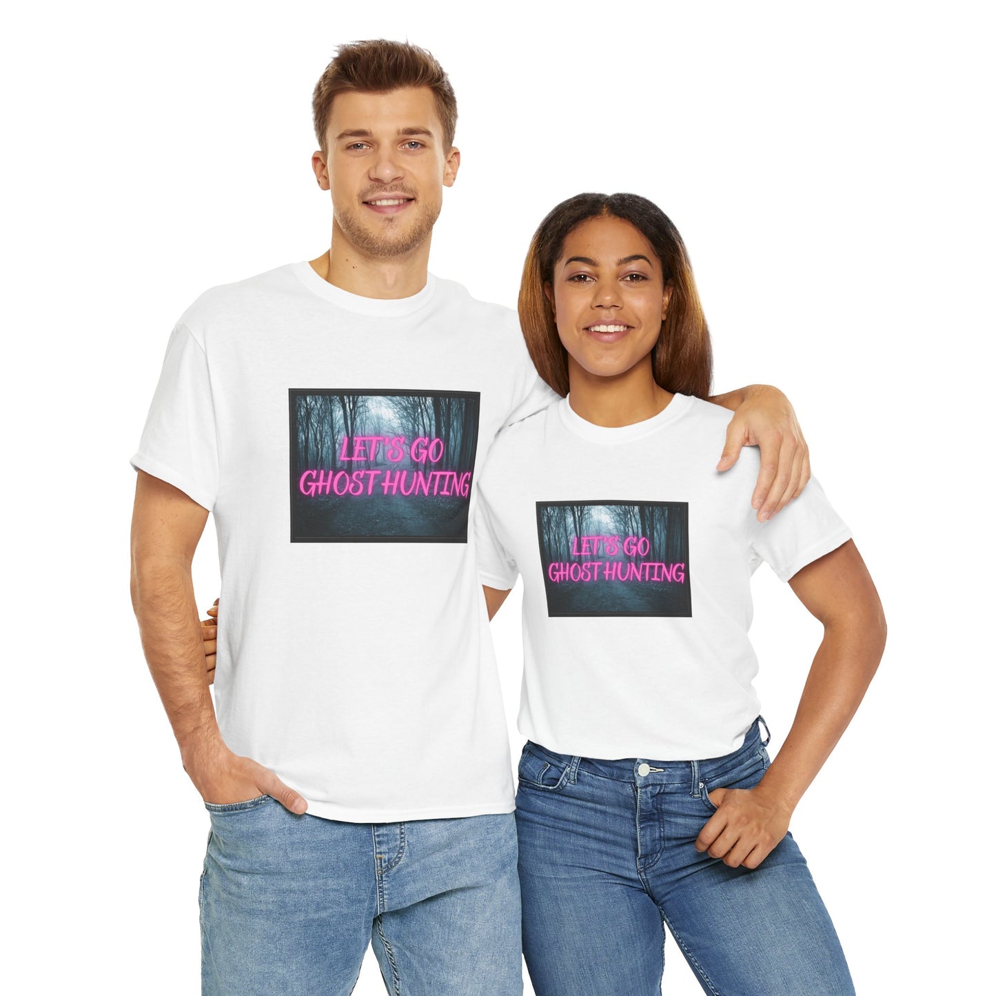 Let's Go Ghost Hunting Unisex Heavy Cotton Tee