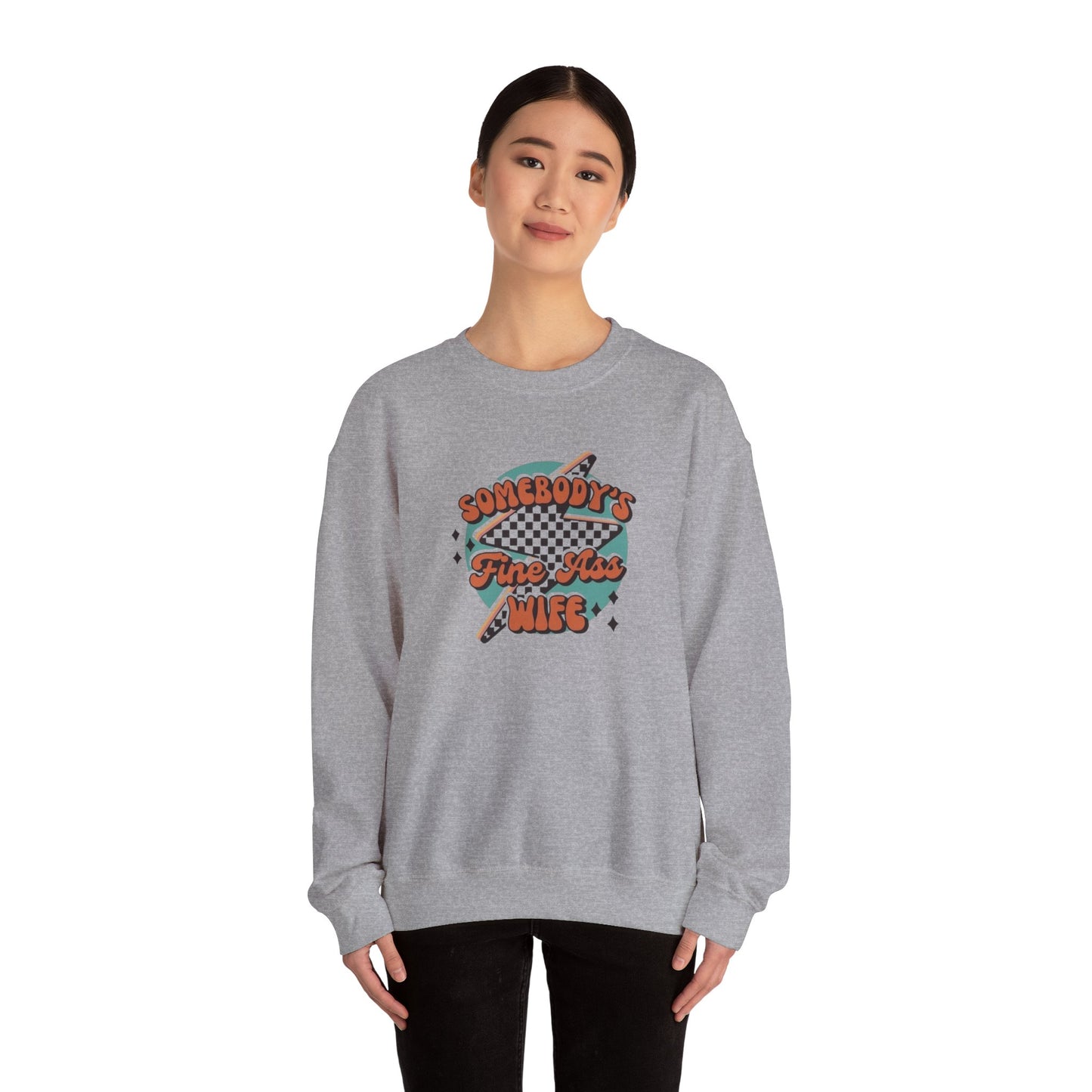 Somebody's Fine A** Wife Heavy Blend™ Crewneck Sweatshirt