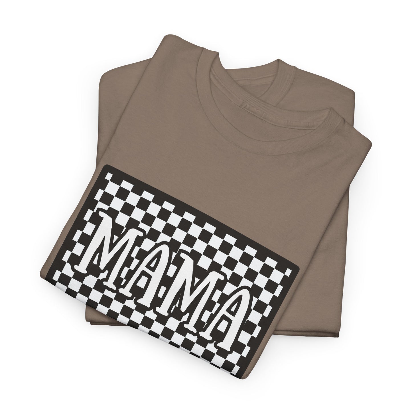 Checkered 'MAMA' Heavy Cotton Tee