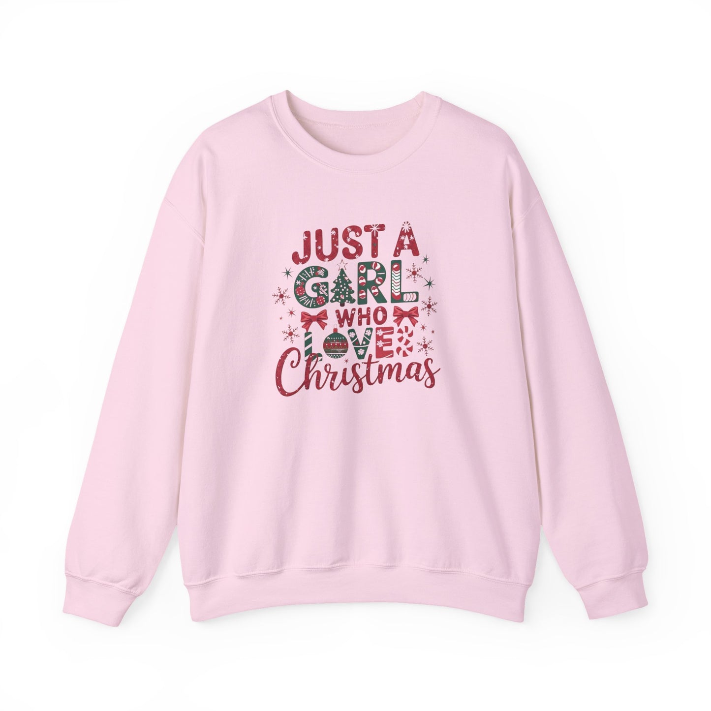 Just A Girl Who Loves Christmas Heavy Blend™ Crewneck Sweatshirt