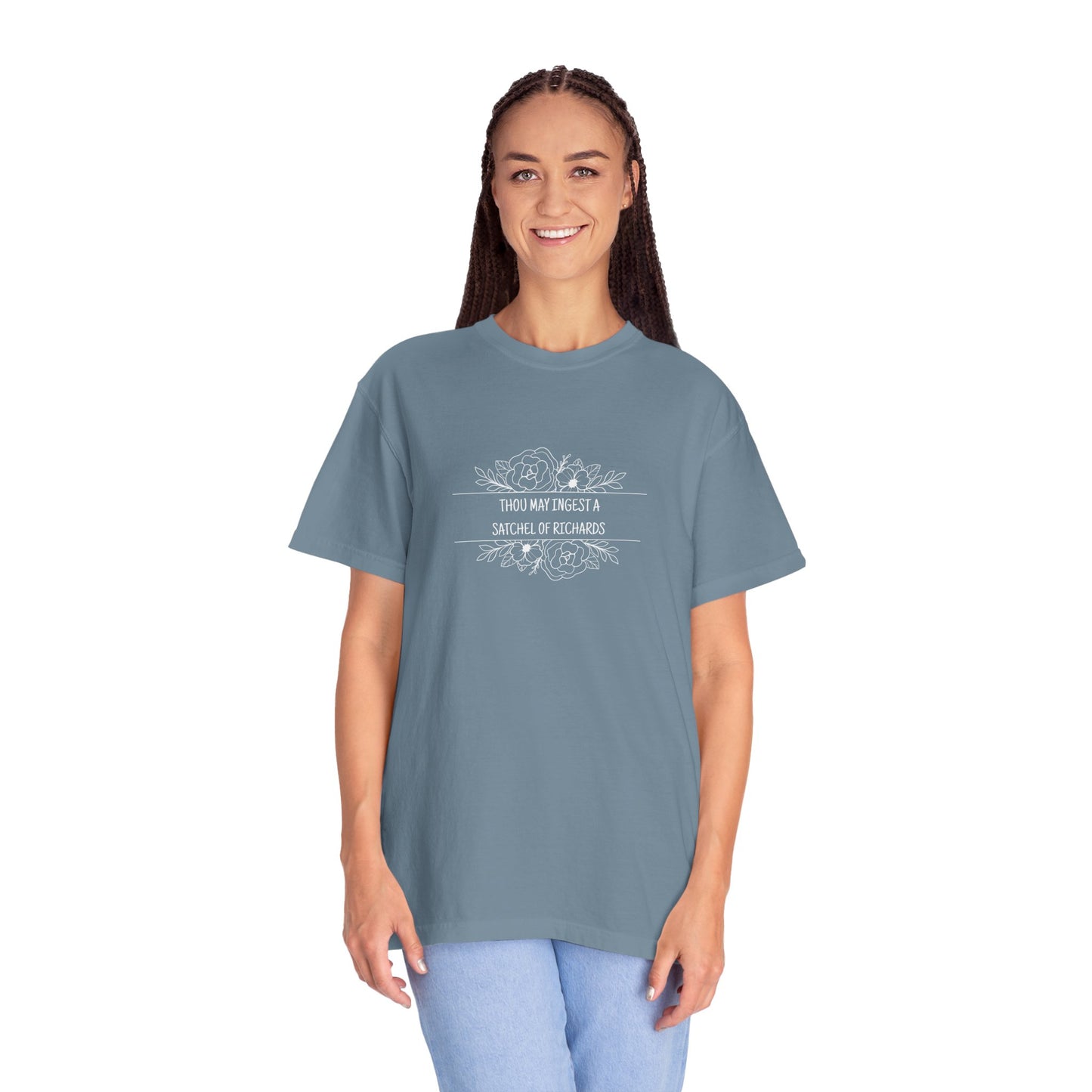 Thou May Ingest A Satchel of Richards Unisex Garment-Dyed T-shirt
