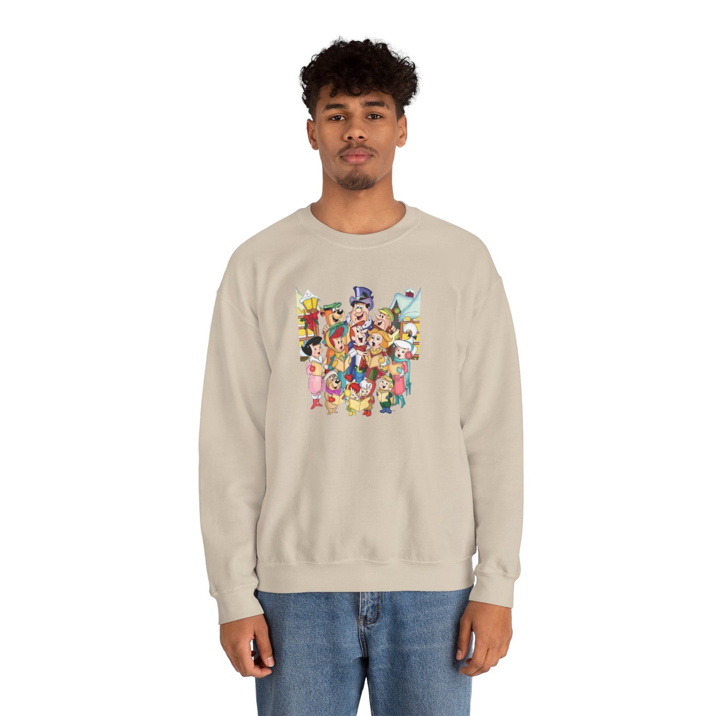 Vintage Cartoon Christmas Unisex Heavy Blend™ Crewneck Sweatshirt