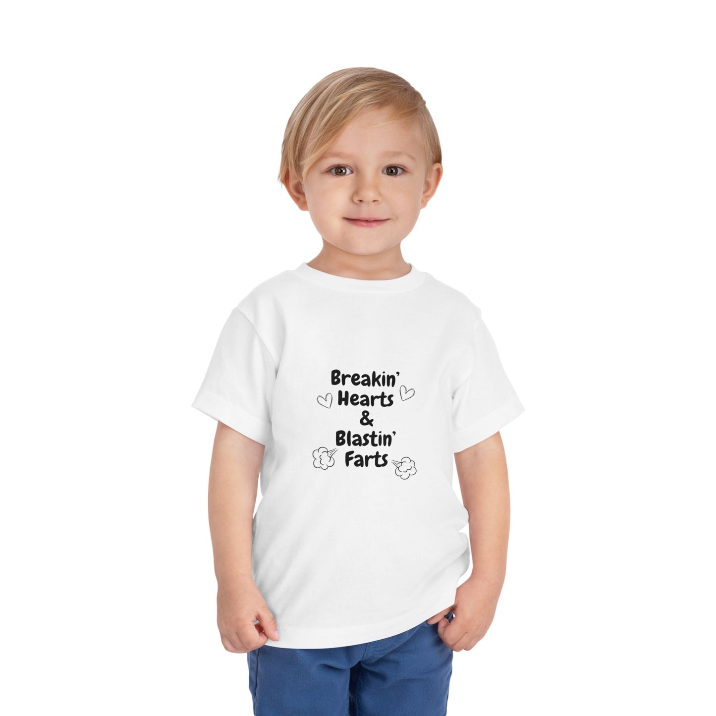 Breakin Hearts & Blastin Farts Toddler Short Sleeve Tee