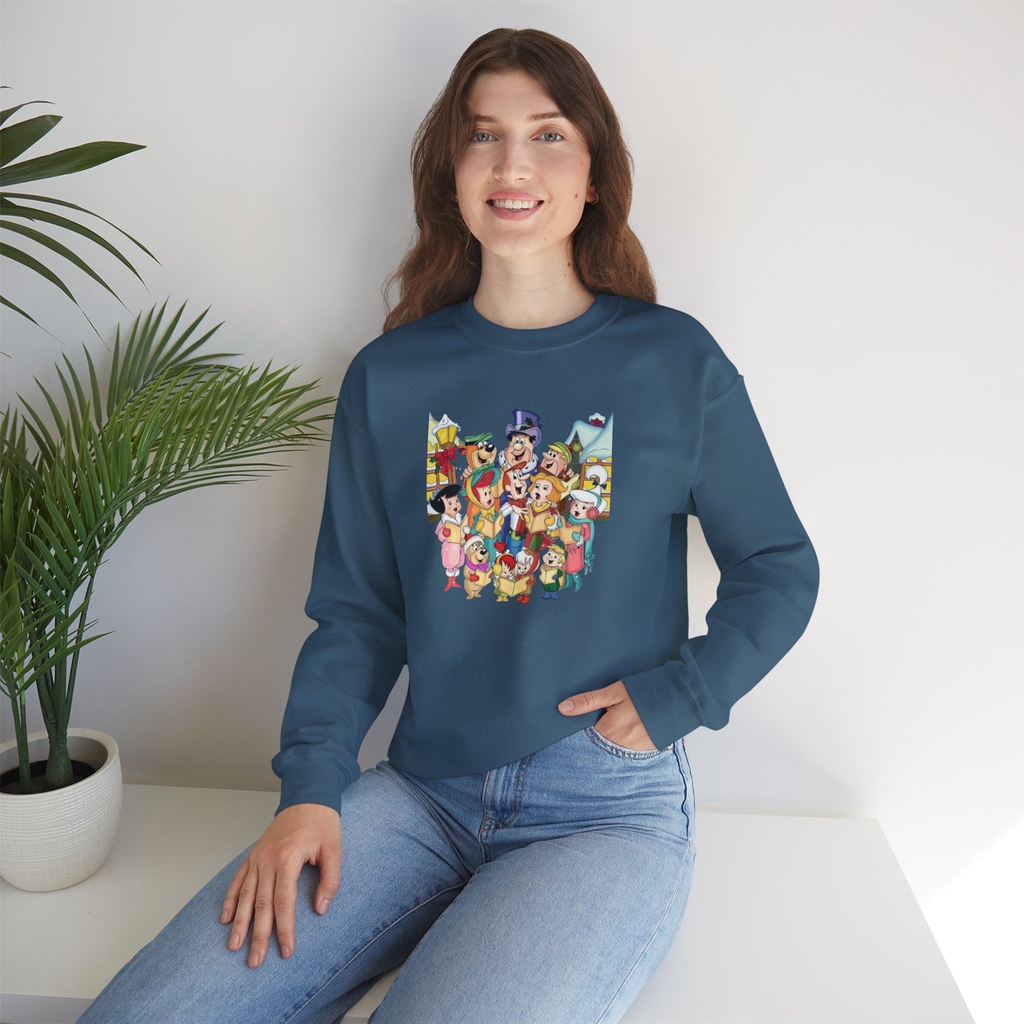 Vintage Cartoon Christmas Unisex Heavy Blend™ Crewneck Sweatshirt