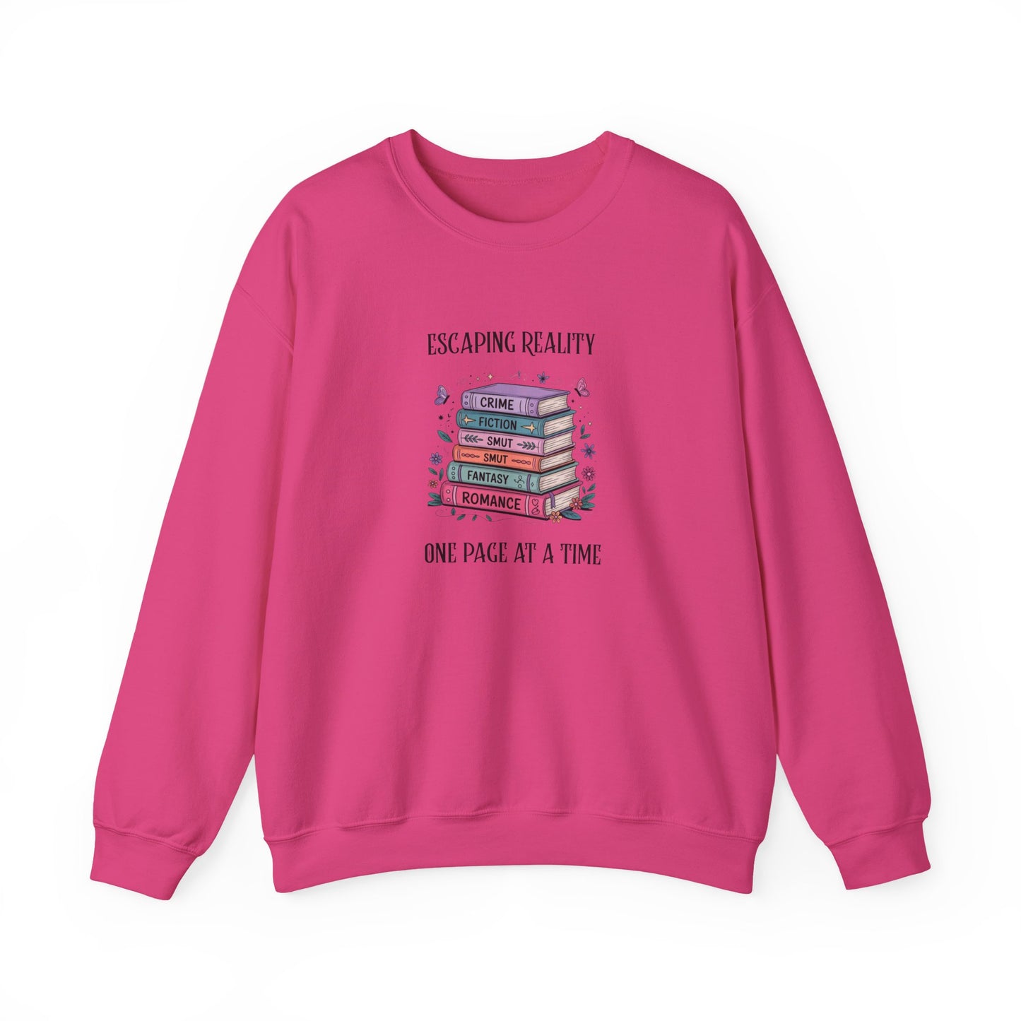 Escaping Reality One Page At A Time Heavy Blend™ Crewneck Sweatshirt