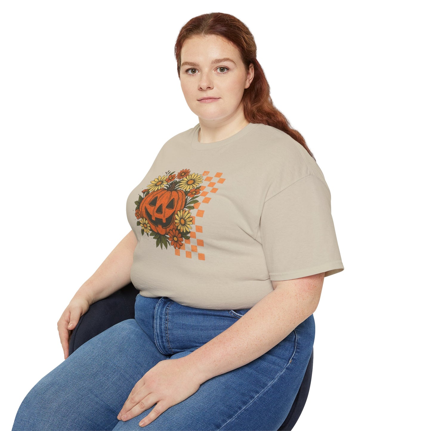 Checkered Jack O' Lantern Ultra Cotton Tee