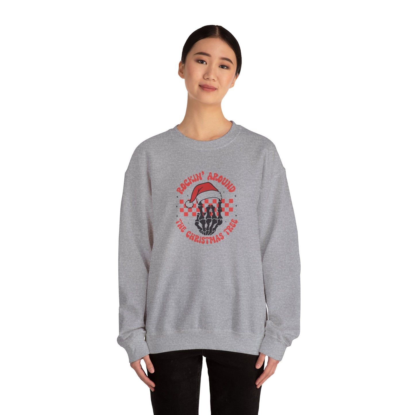 Rockin Around The Christmas Tree Unisex Heavy Blend™ Crewneck Sweatshirt