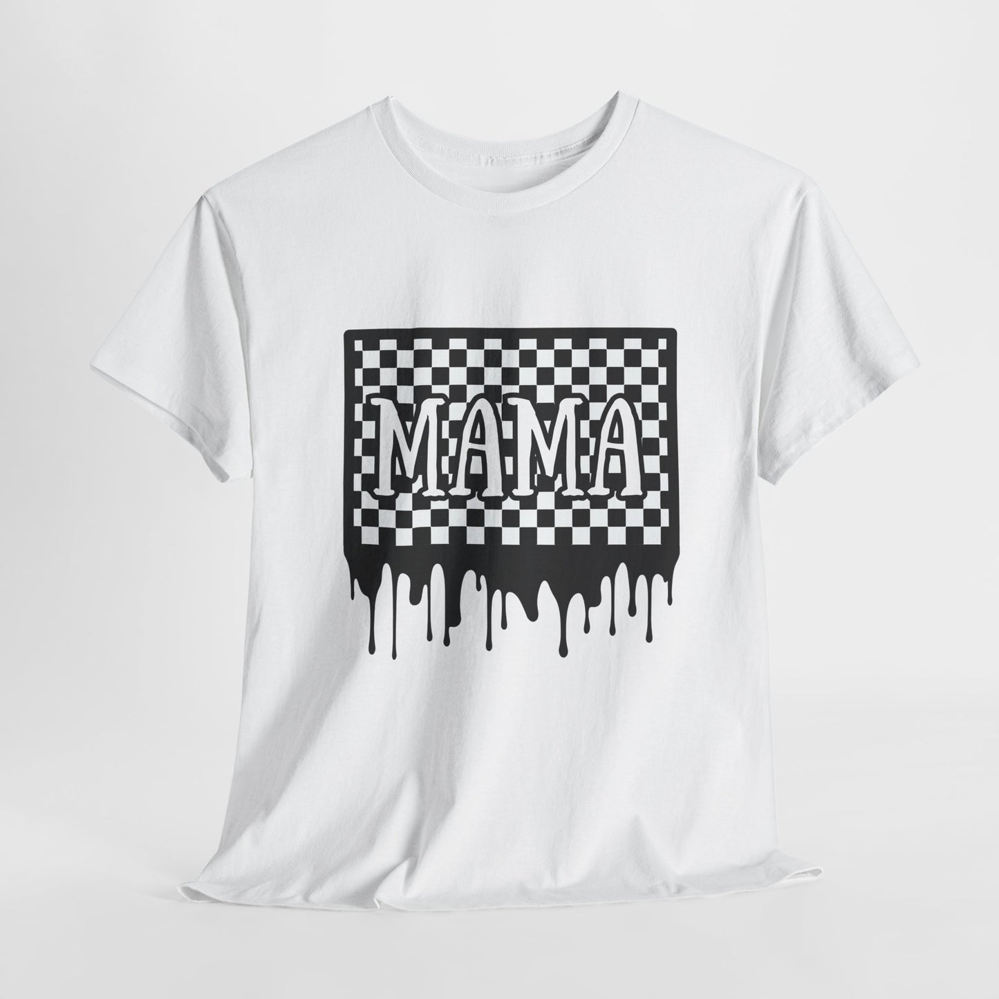 Checkered 'MAMA' Heavy Cotton Tee