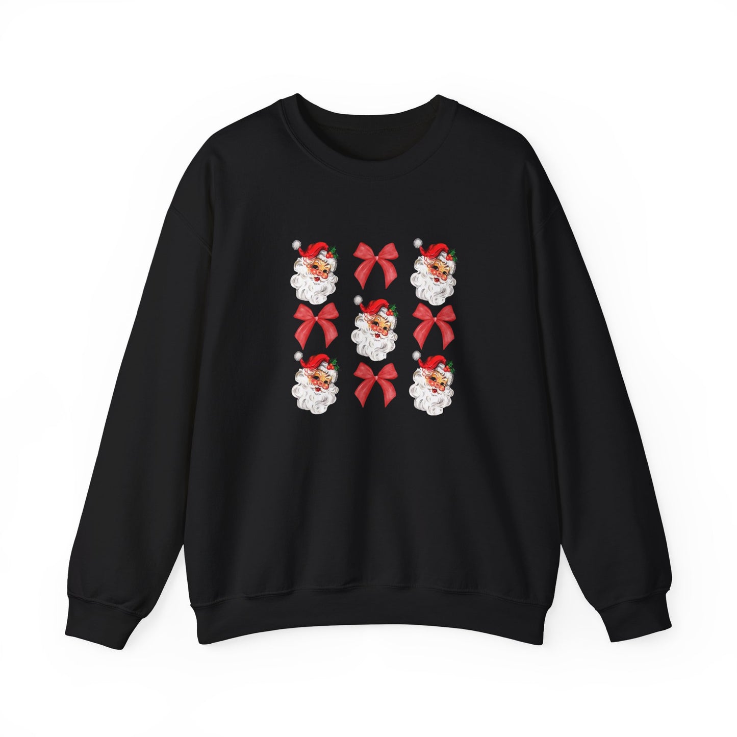Christmas Bows & Santa Unisex Heavy Blend™ Crewneck Sweatshirt