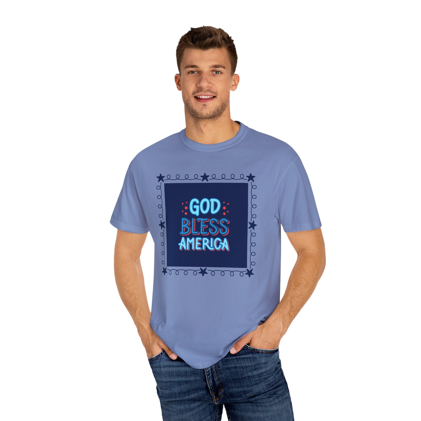 4th of July Unisex Garment-Dyed T-shirt