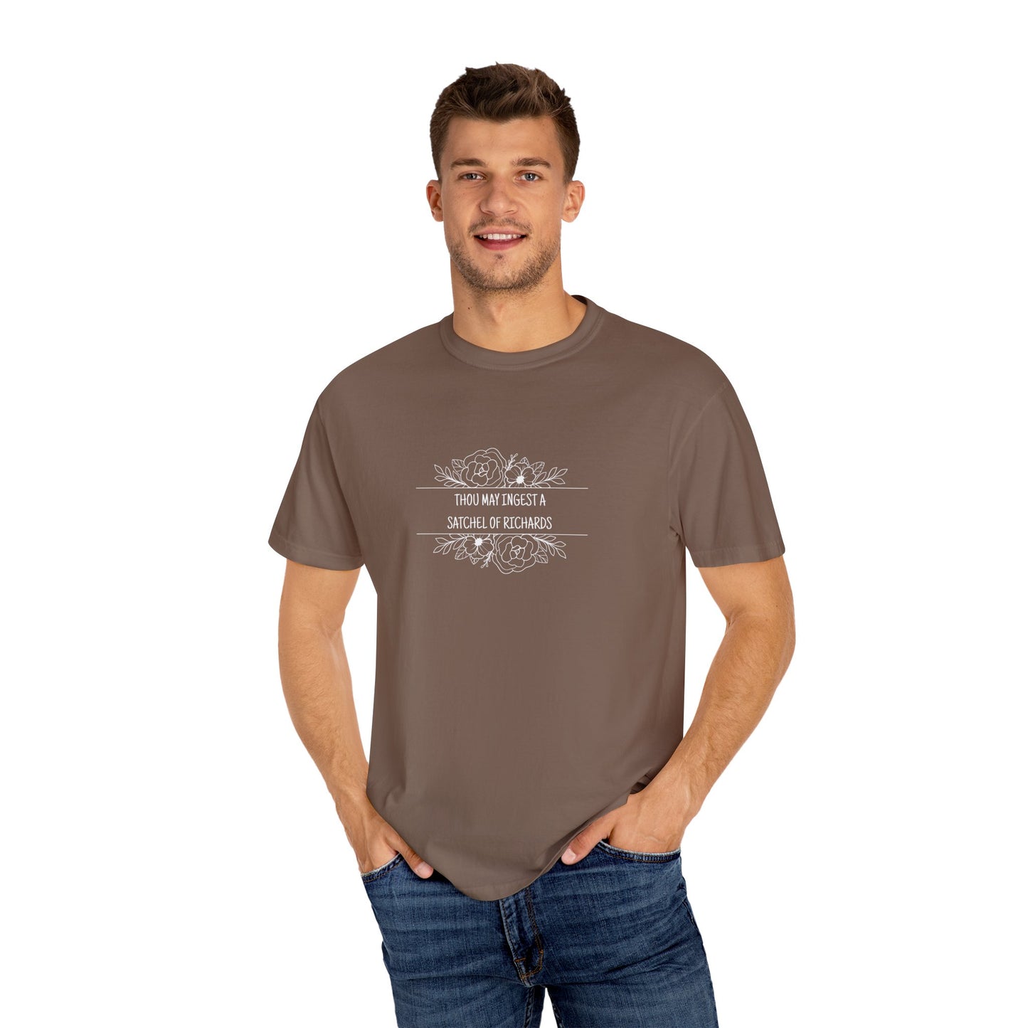 Thou May Ingest A Satchel of Richards Unisex Garment-Dyed T-shirt