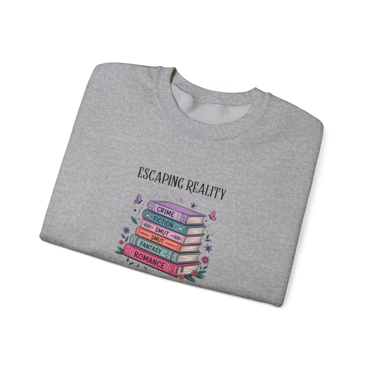 Escaping Reality One Page At A Time Heavy Blend™ Crewneck Sweatshirt