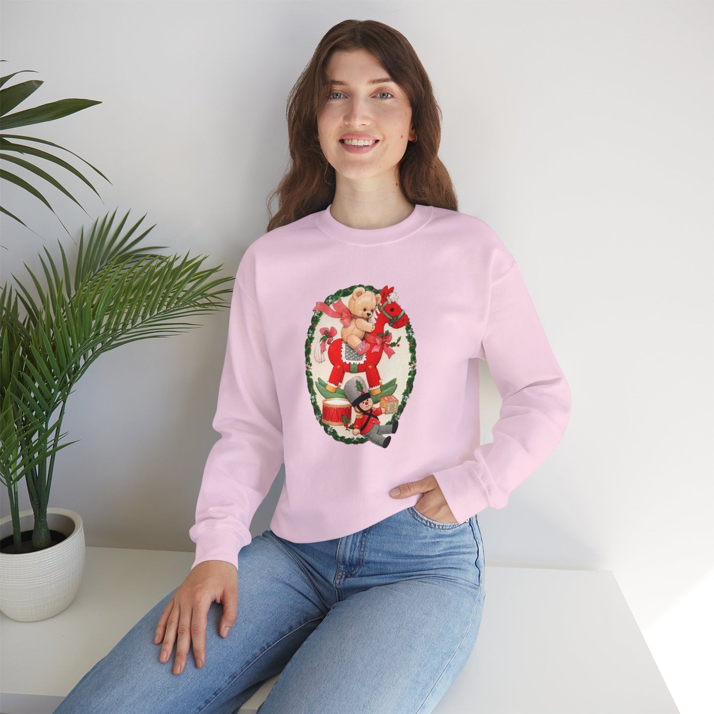 Vintage Christmas Toys Unisex Heavy Blend™ Crewneck Sweatshirt
