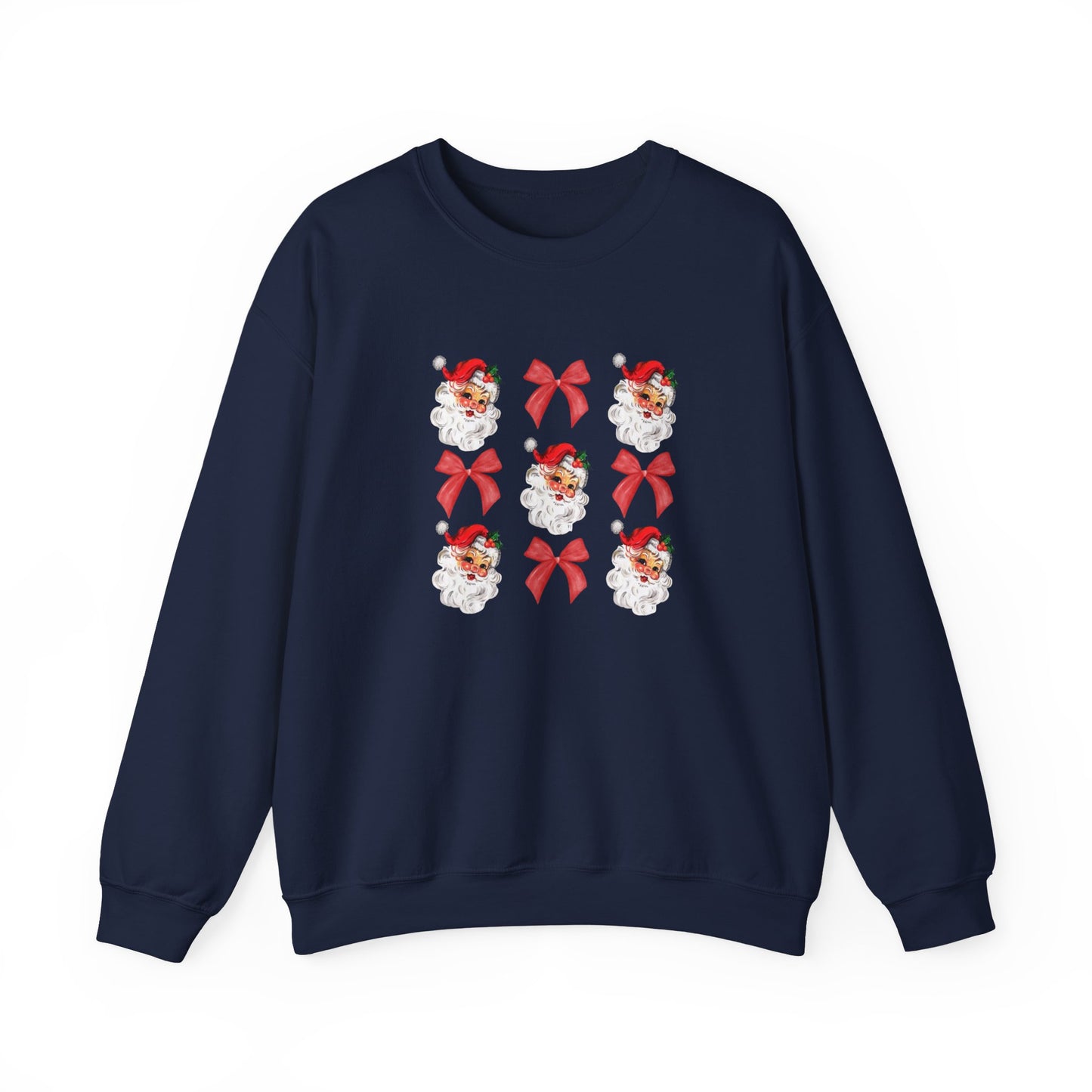 Christmas Bows & Santa Unisex Heavy Blend™ Crewneck Sweatshirt