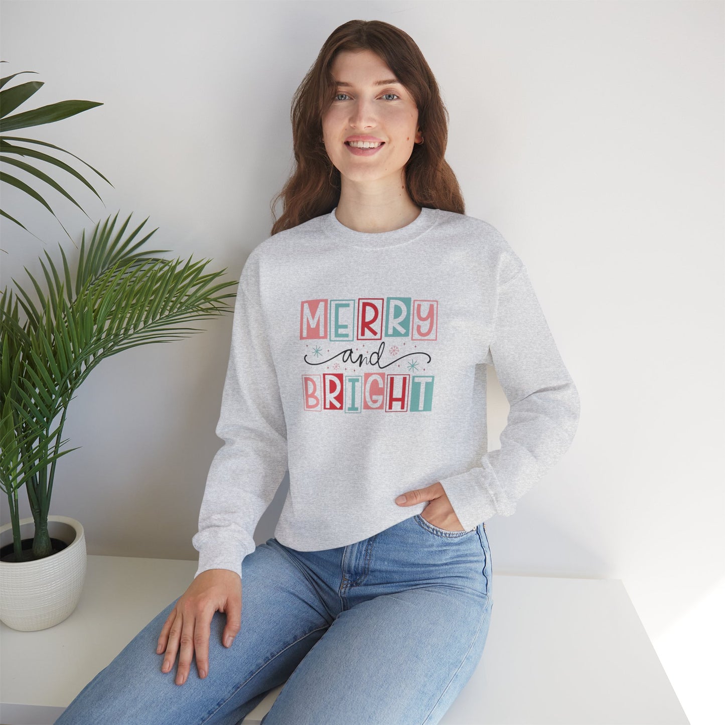 Merry & Bright Unisex Heavy Blend™ Crewneck Sweatshirt