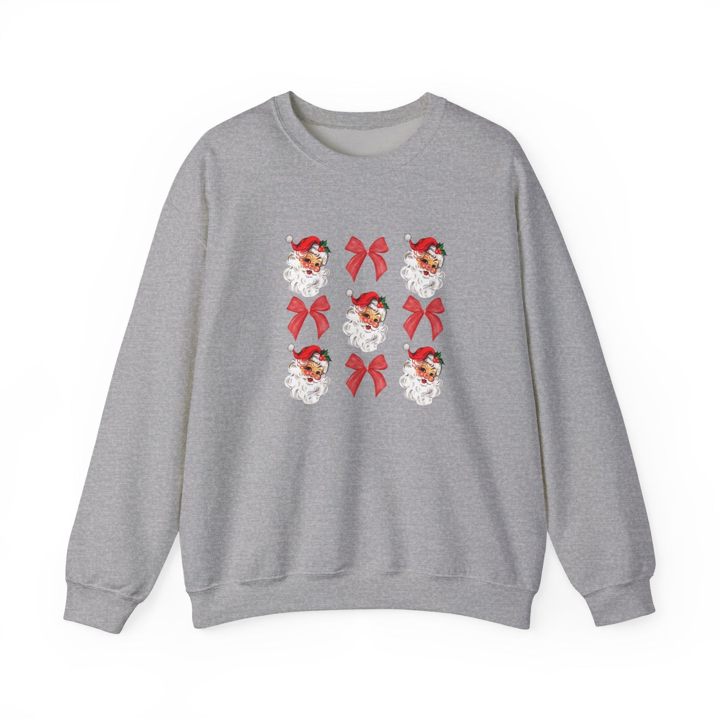 Christmas Bows & Santa Unisex Heavy Blend™ Crewneck Sweatshirt