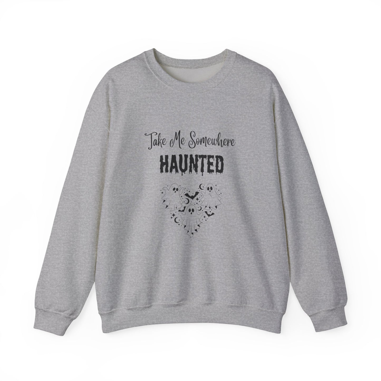 Take Me Somewhere Haunted Unisex Heavy Blend™ Crewneck Sweatshirt