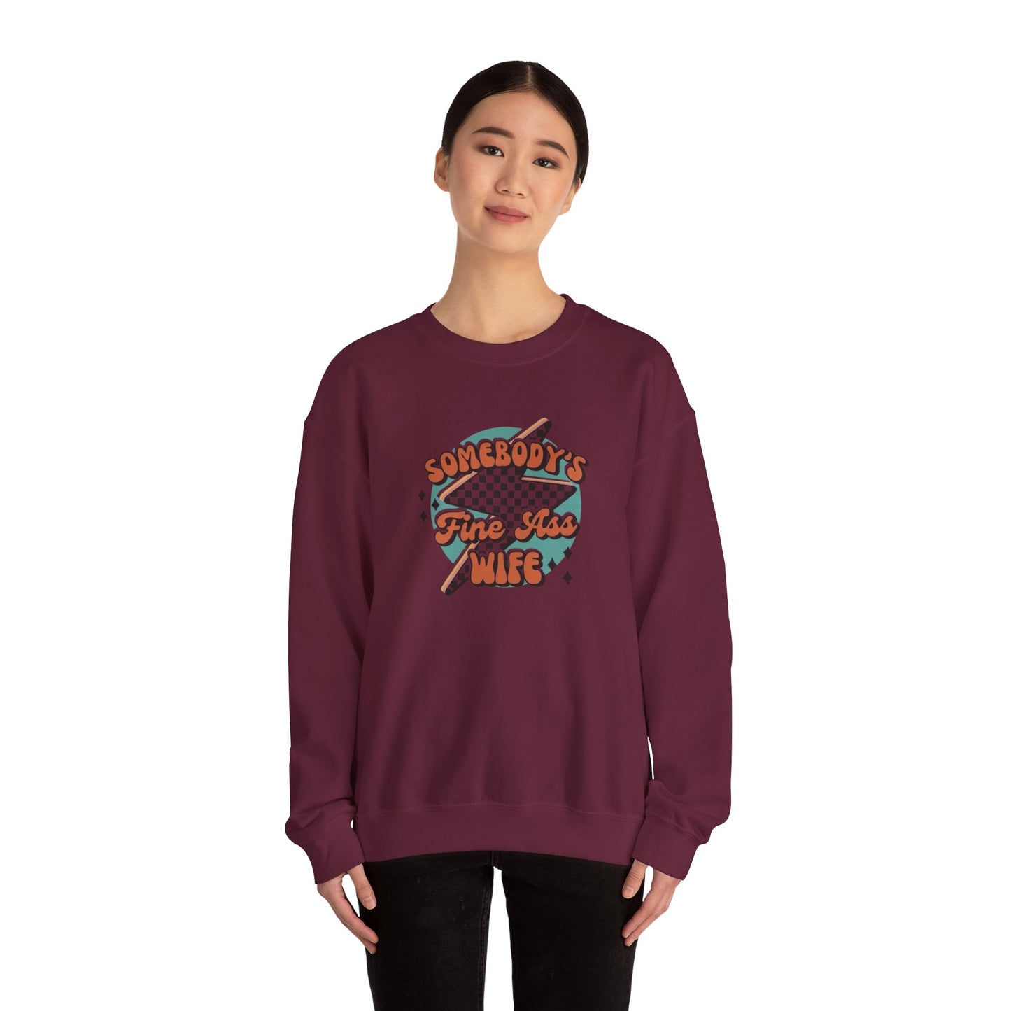 Somebody's Fine A** Wife Heavy Blend™ Crewneck Sweatshirt