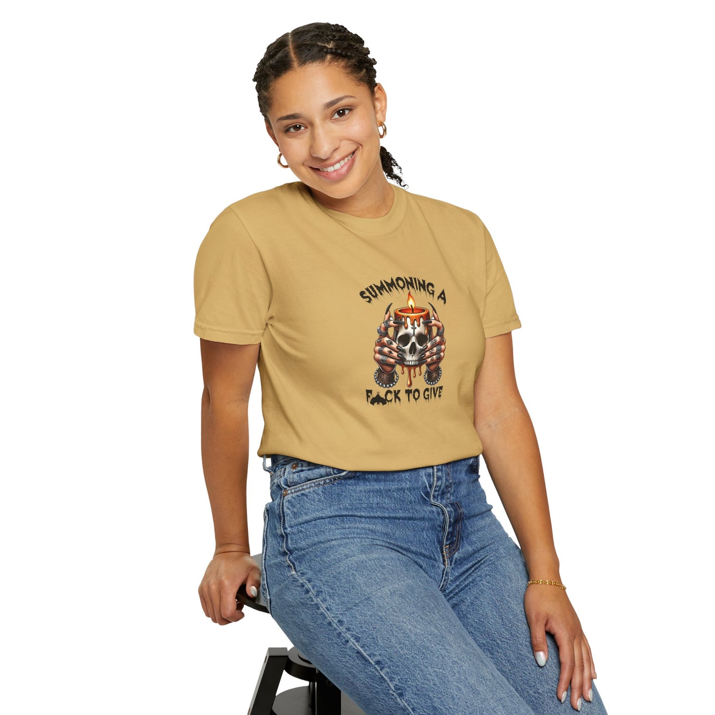 Summoning a F To Give Unisex Garment-Dyed T-shirt