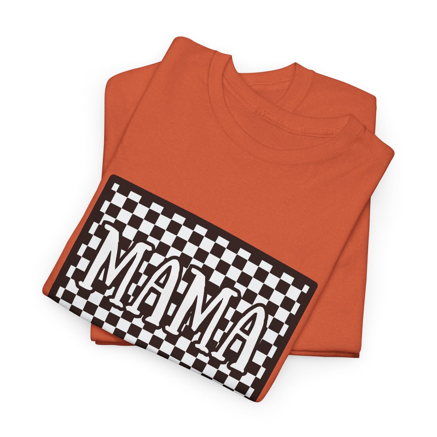 Checkered 'MAMA' Heavy Cotton Tee