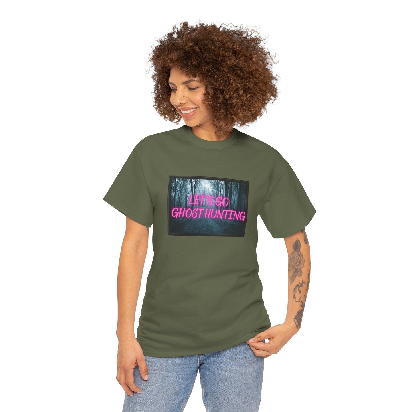 Let's Go Ghost Hunting Unisex Heavy Cotton Tee