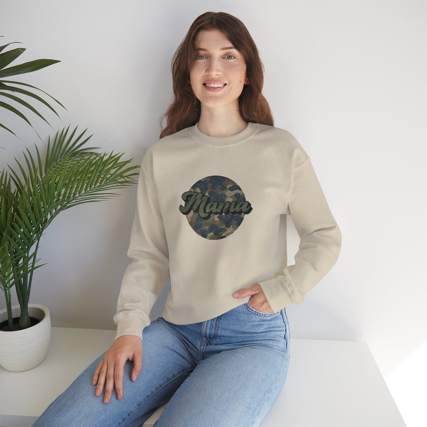 Mama Camo Heavy Blend™ Crewneck Sweatshirt