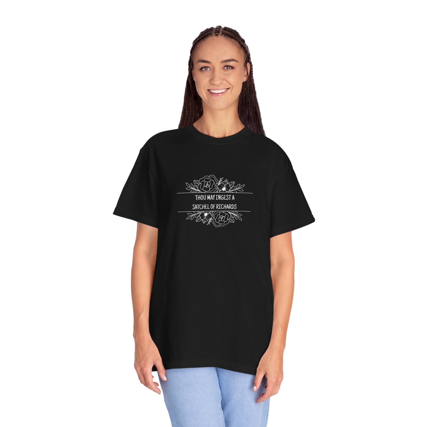 Thou May Ingest A Satchel of Richards Unisex Garment-Dyed T-shirt