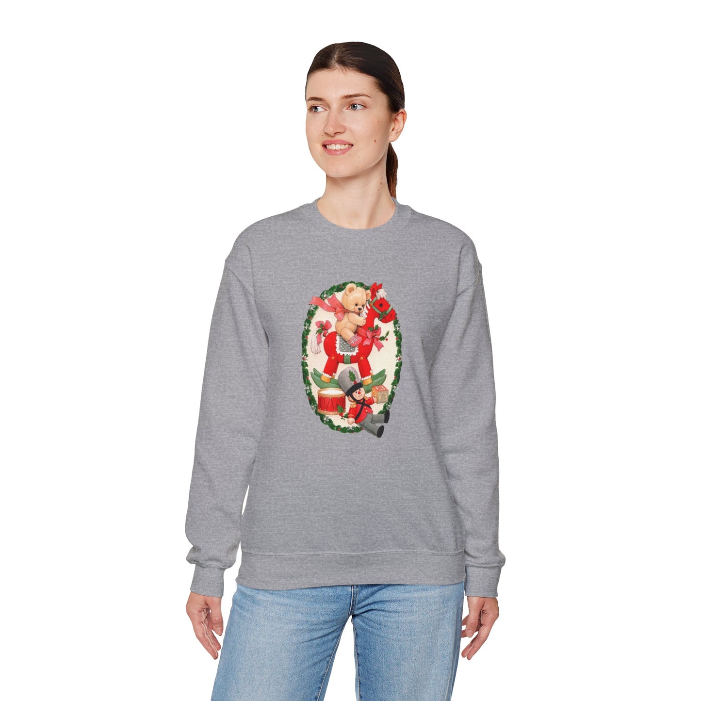 Vintage Christmas Toys Unisex Heavy Blend™ Crewneck Sweatshirt