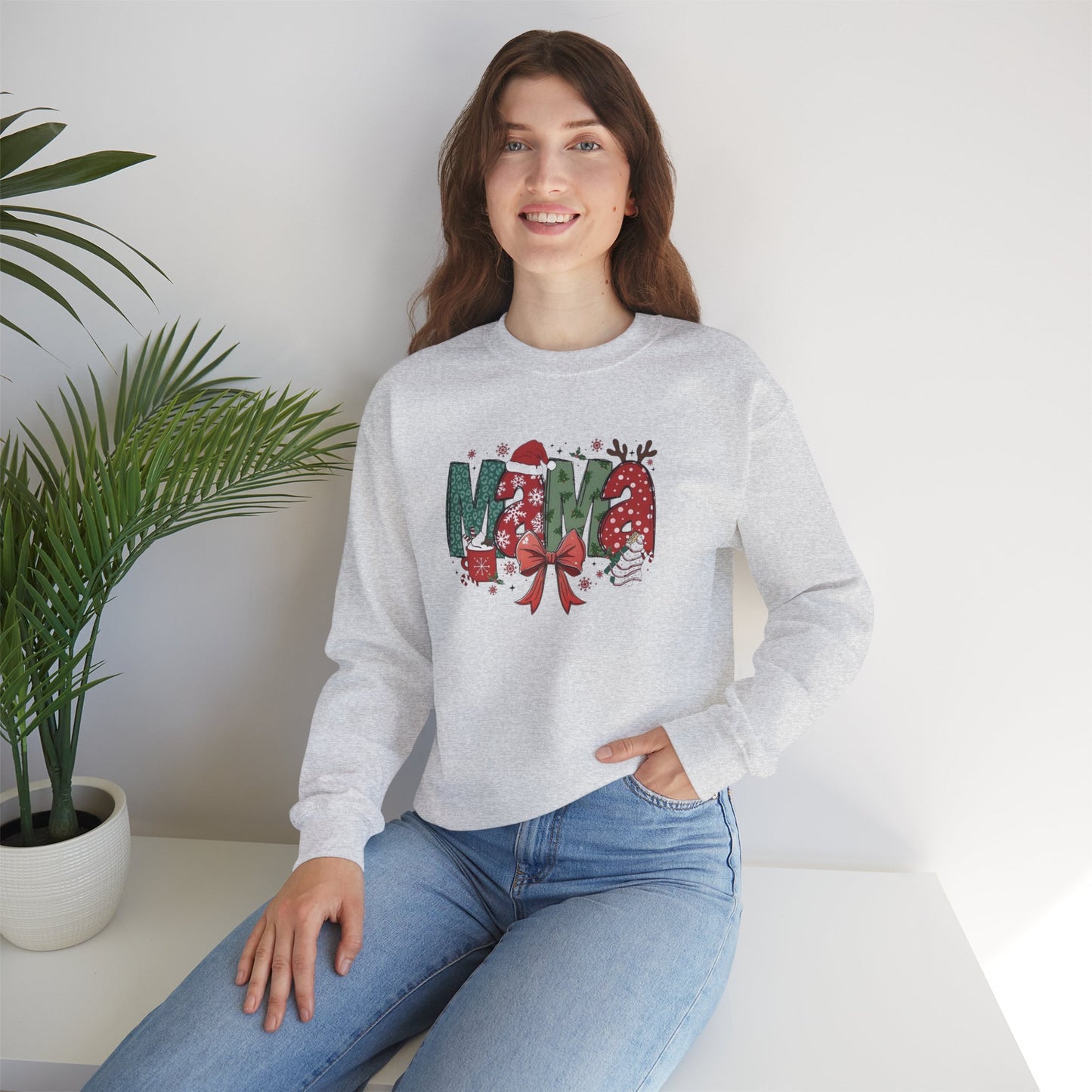 Christmas Mama Heavy Blend™ Crewneck Sweatshirt