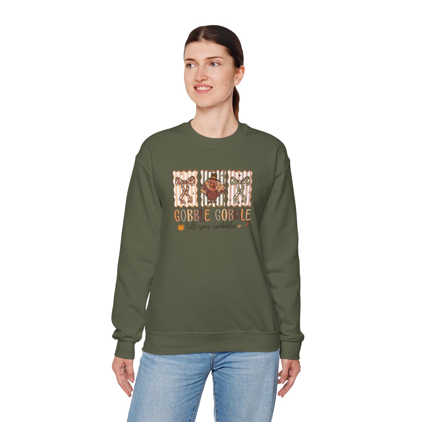 Gobble, Gobble Til You Wobble Heavy Blend™ Crewneck Sweatshirt