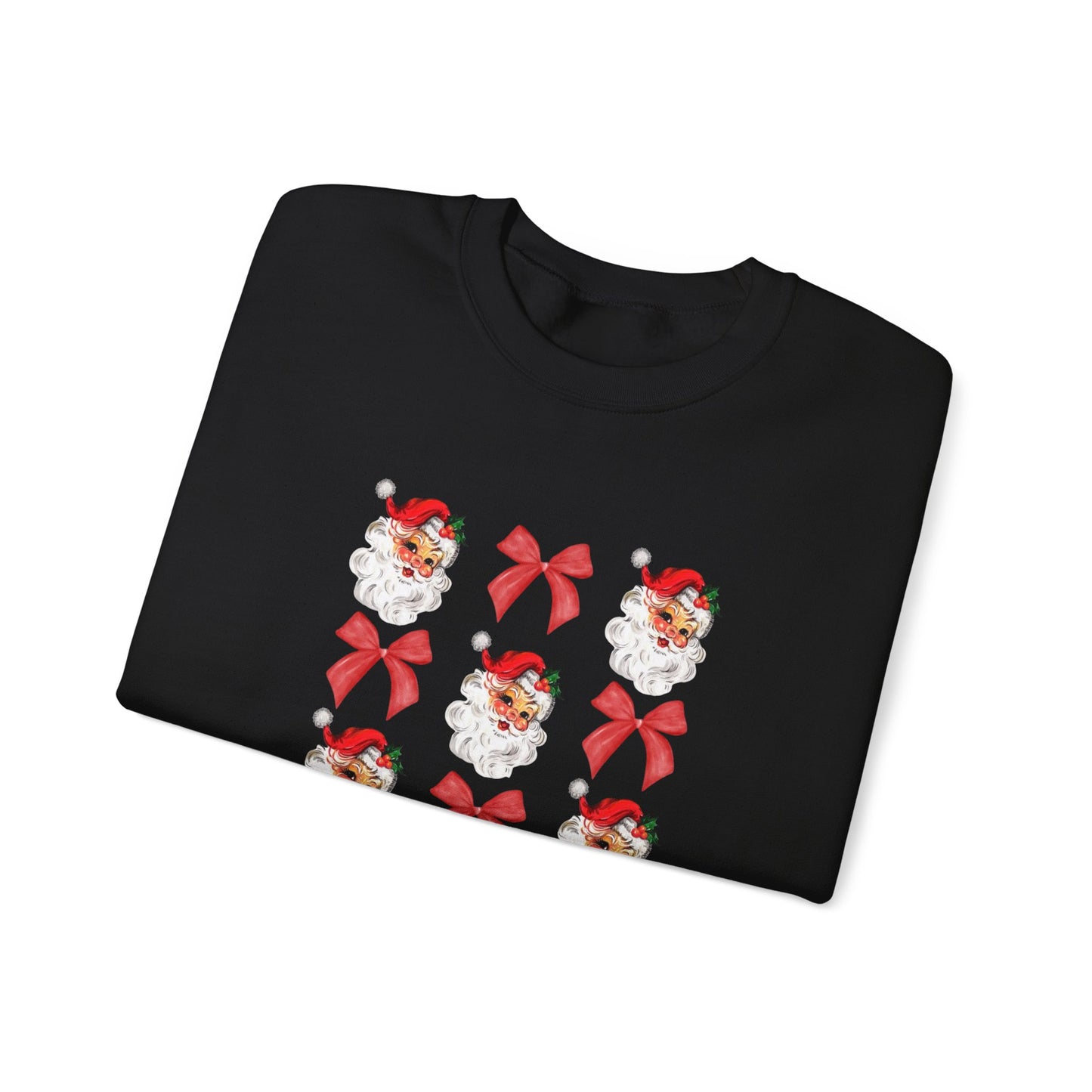 Christmas Bows & Santa Unisex Heavy Blend™ Crewneck Sweatshirt
