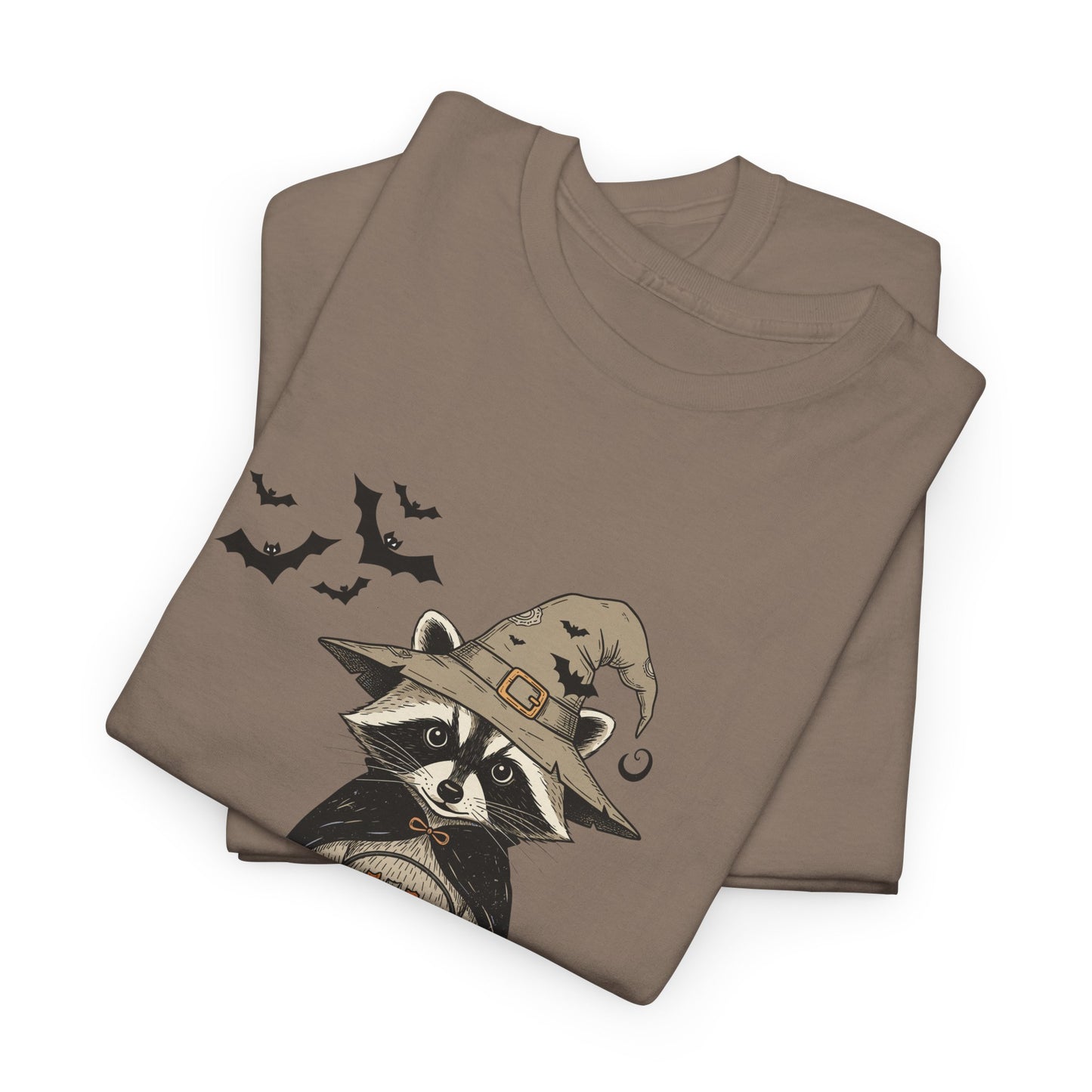 Halloween Raccoon Unisex Heavy Cotton Tee
