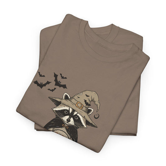 Halloween Raccoon Unisex Heavy Cotton Tee