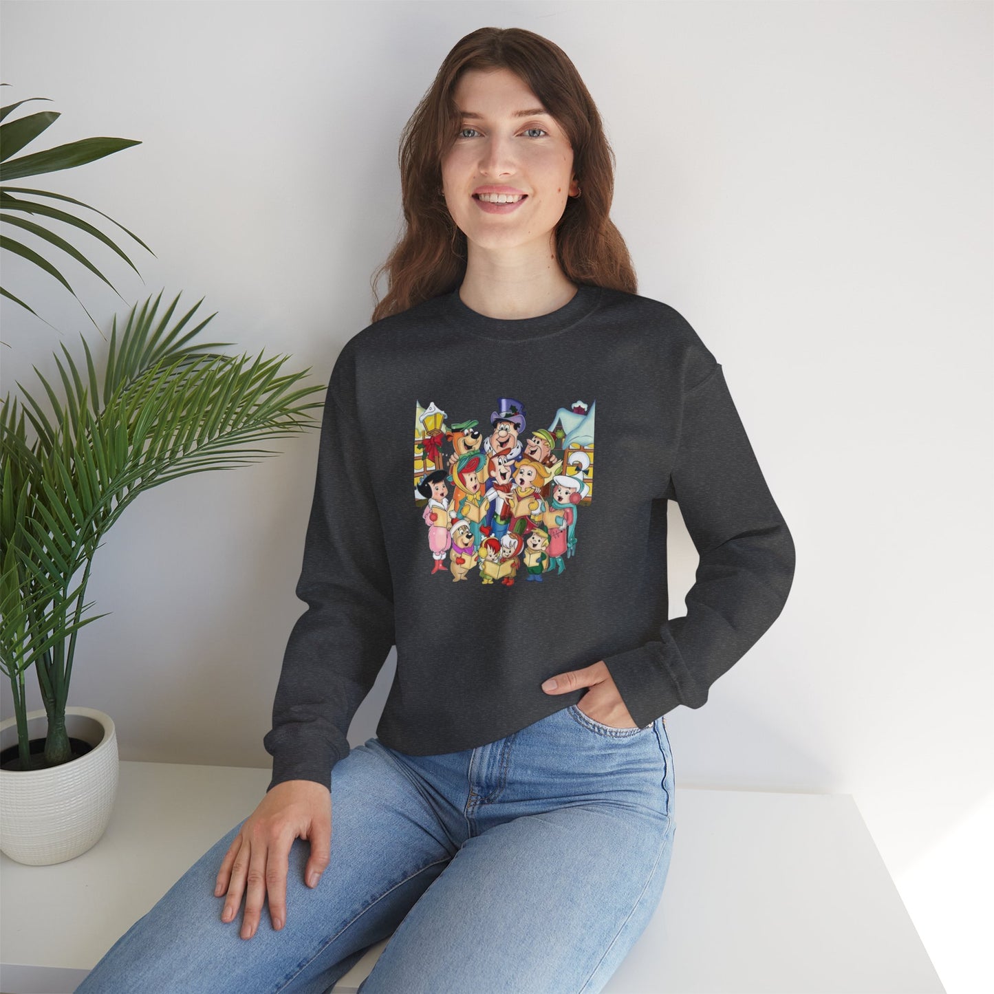 Vintage Cartoon Christmas Unisex Heavy Blend™ Crewneck Sweatshirt
